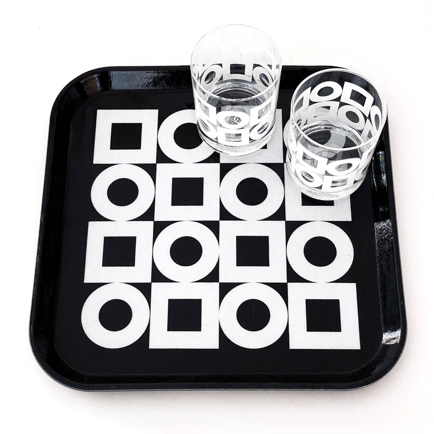 Modernista Cocktail Tray, Black, 13"