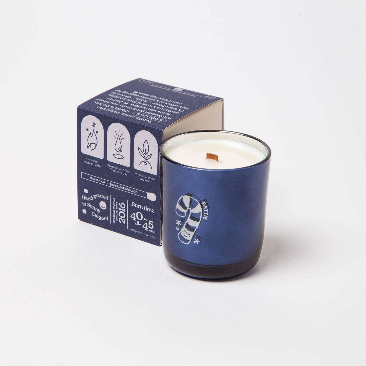 Milkjar Candle Co. | Pattie | Vanilla Chai & Peppermint Coconut Soy