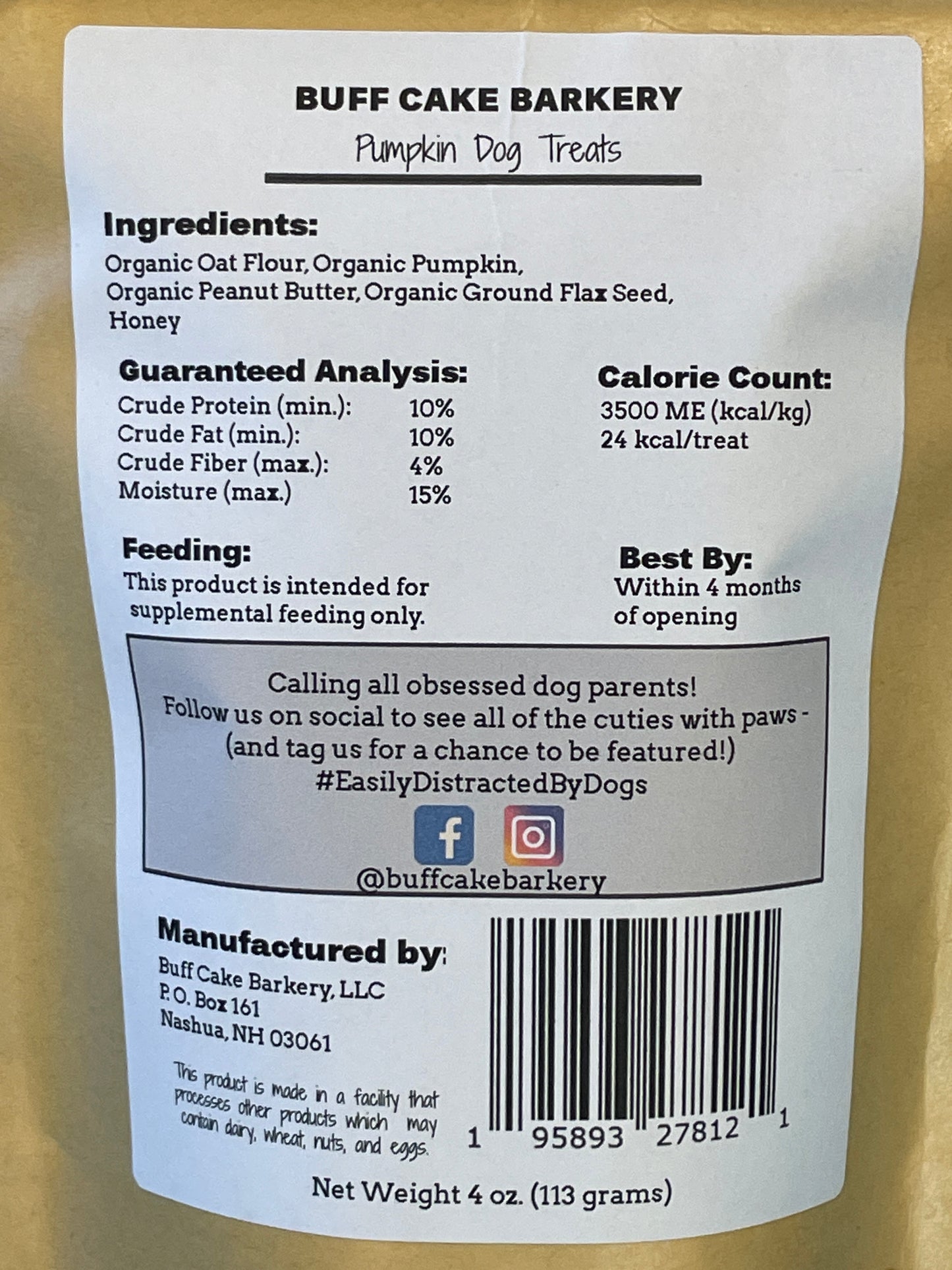 Buff Cake Barkery- All Natural Dog Treats