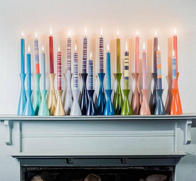 Medium Pearl White Candle Holder