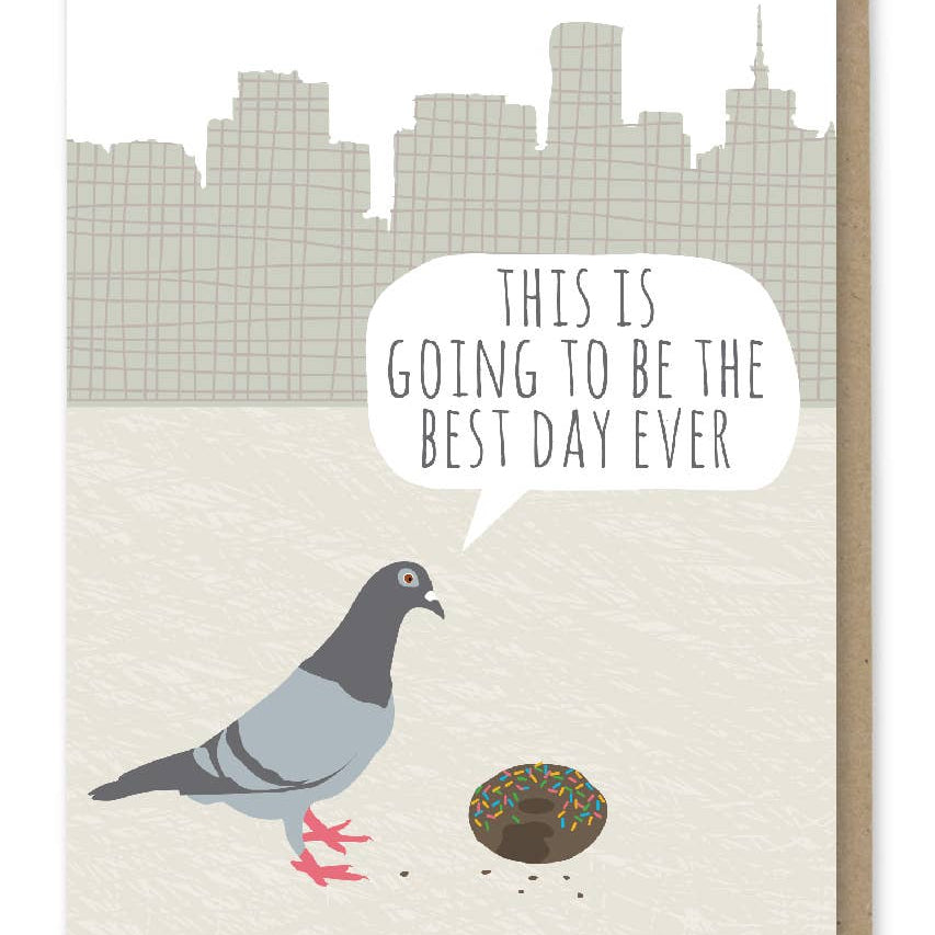 Modern Printed Matter | Pigeon Donut Birthday Card