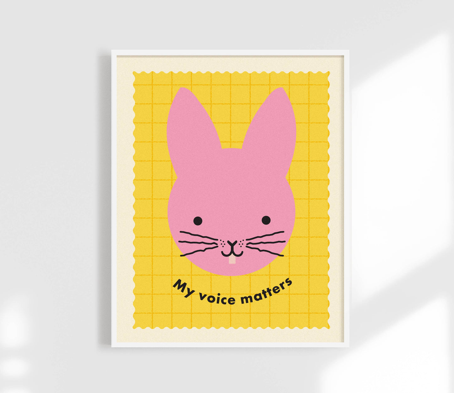 Kids Print - My Voice Matters Affirmation | Cute Bunny Art