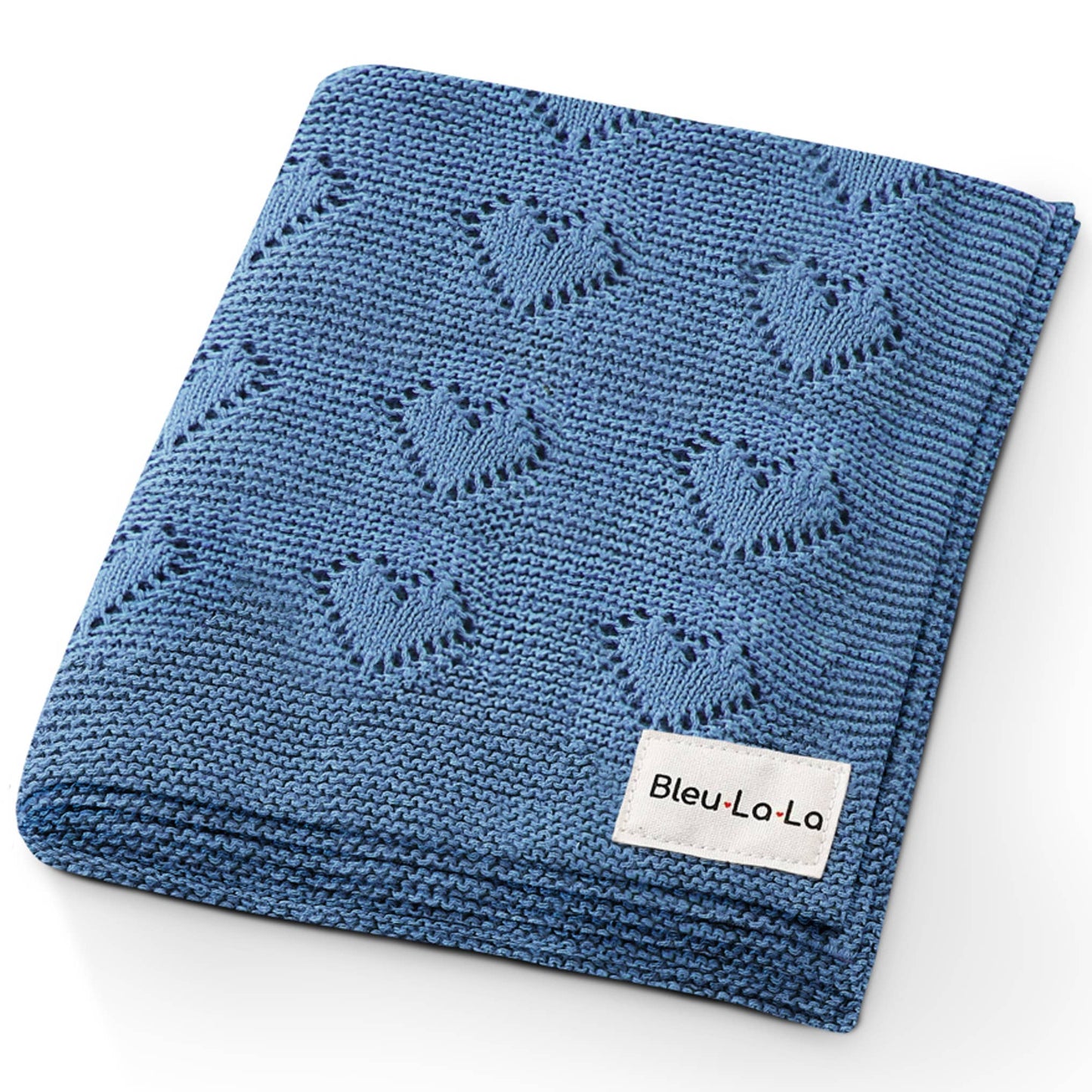 100% Luxury Cotton Receiving Swaddle Baby Blanket - Heart
