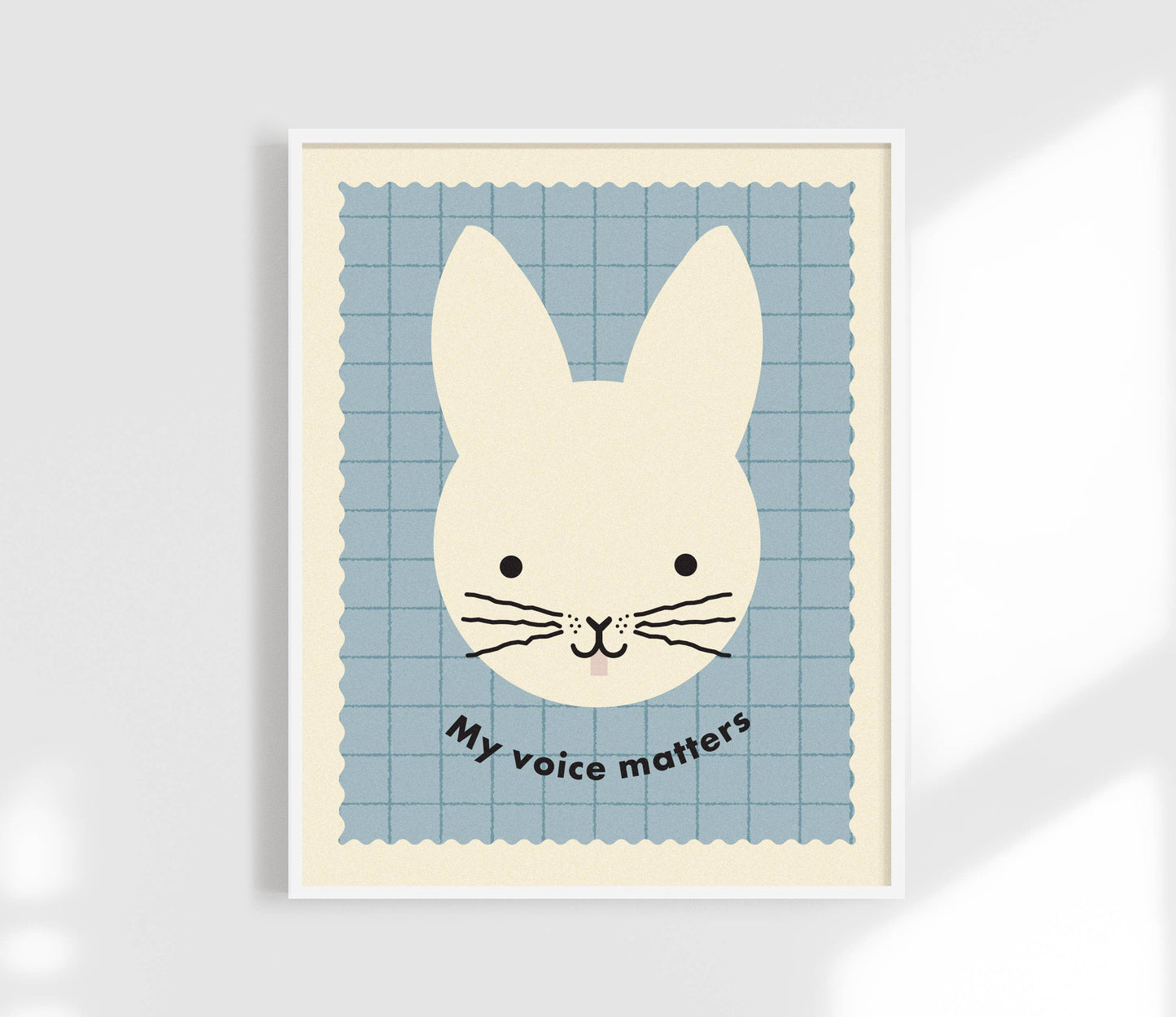 Kids Print - My Voice Matters Affirmation | Cute Bunny Art