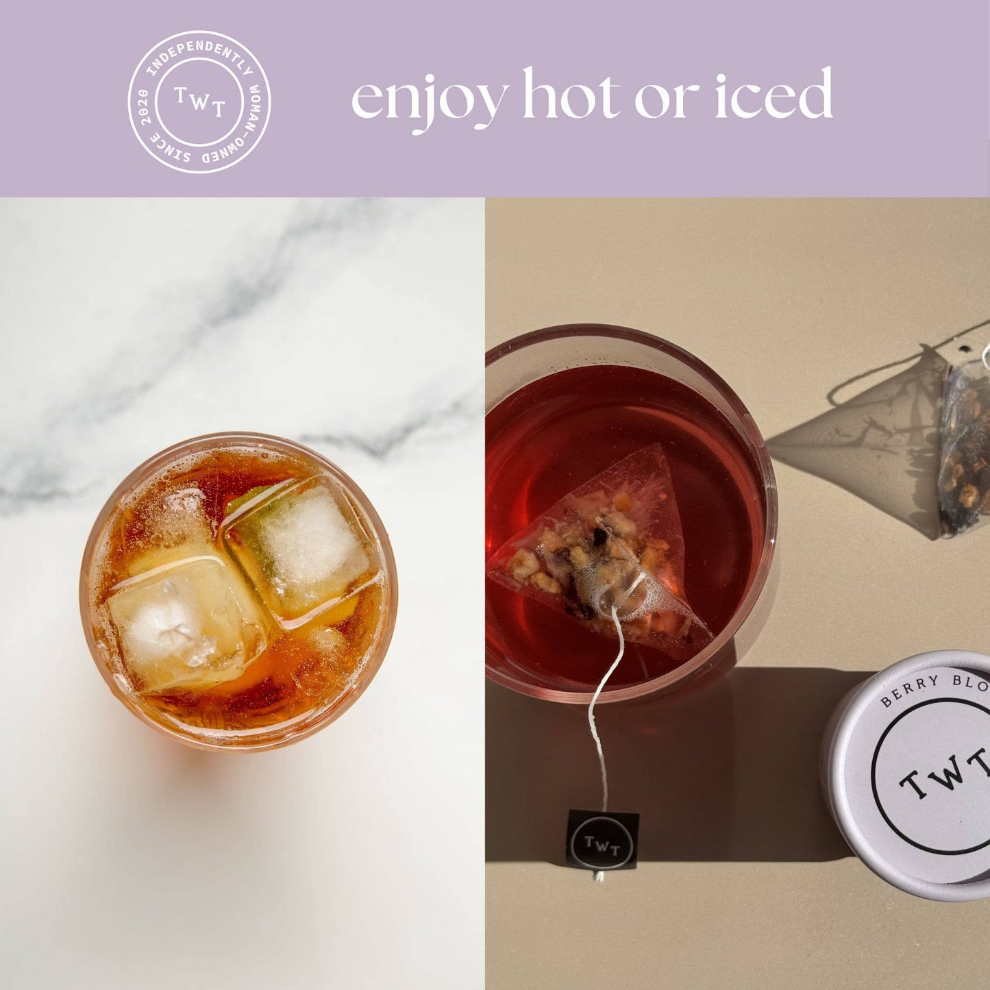 Tea with Tae | Berry Blossom Herbal Mini Tea Tube (5 tea bags)