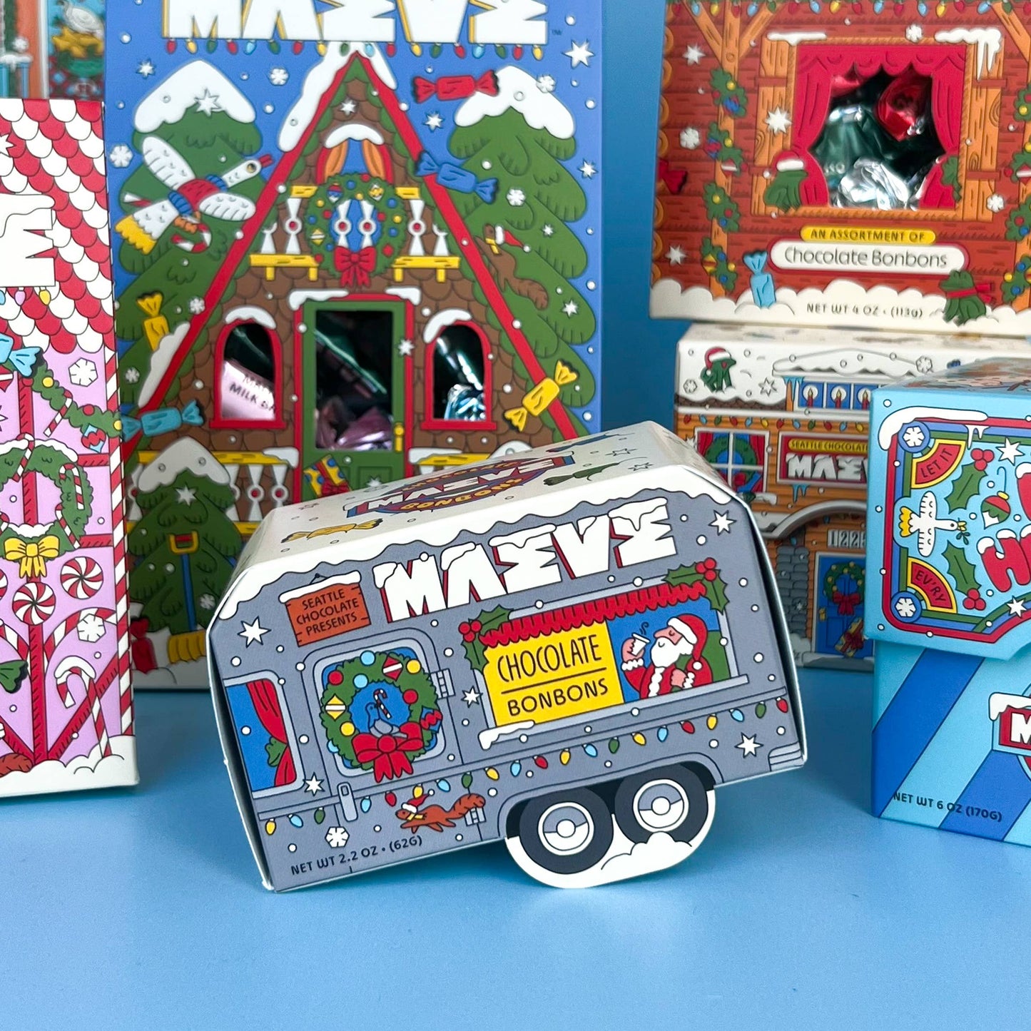 Santa's Camper Bonbon Box - 2.2oz
