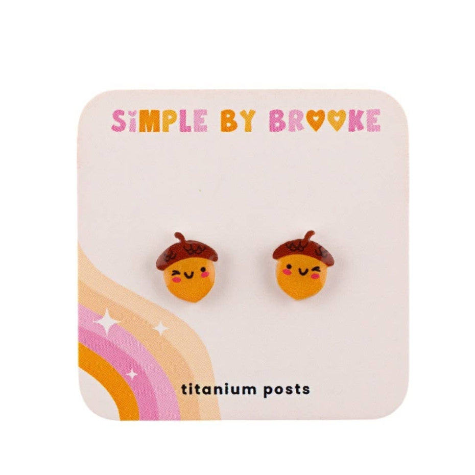 Kawaii Acorn Earrings