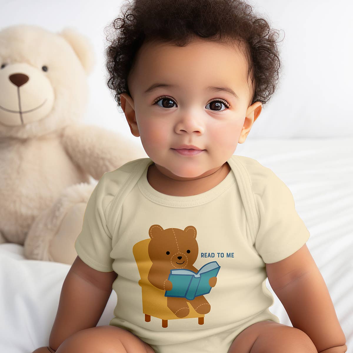 Read Me a Book Teddy Bear Baby Bodysuit