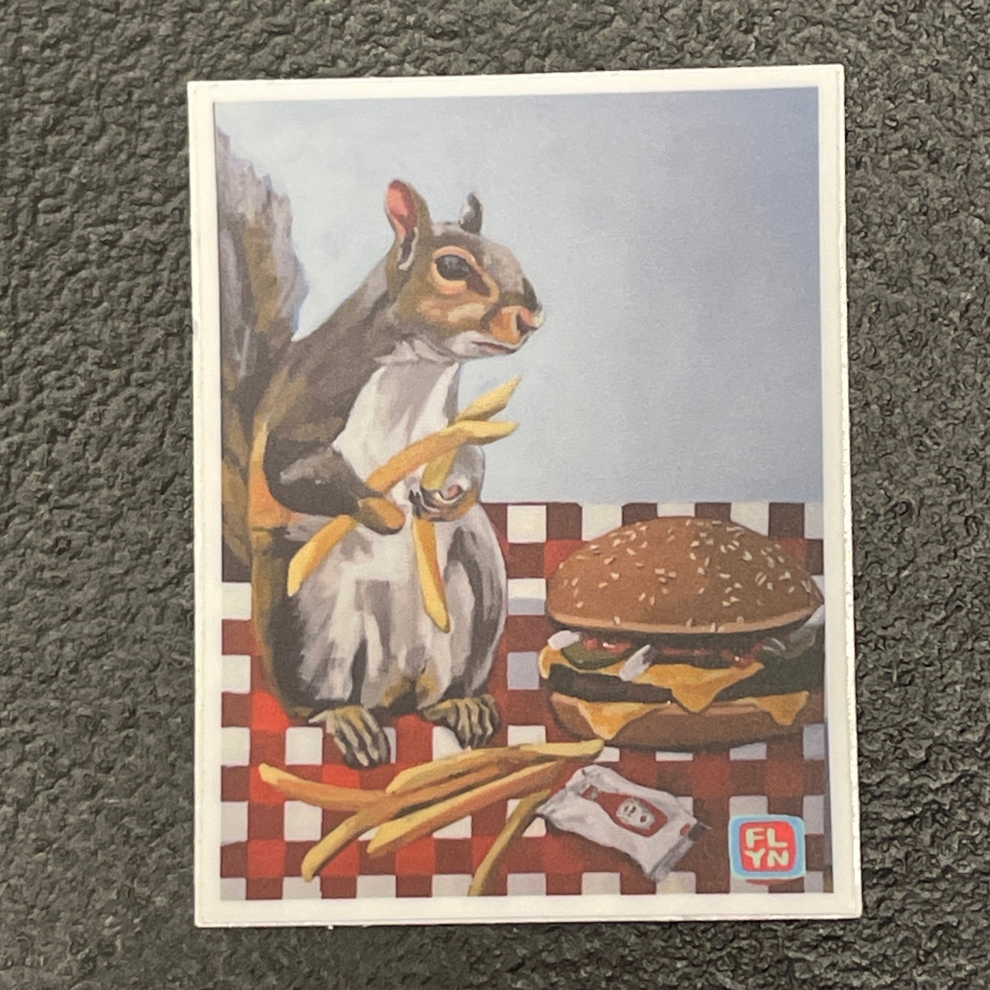 Flyn | Squirrel Burger Sticker