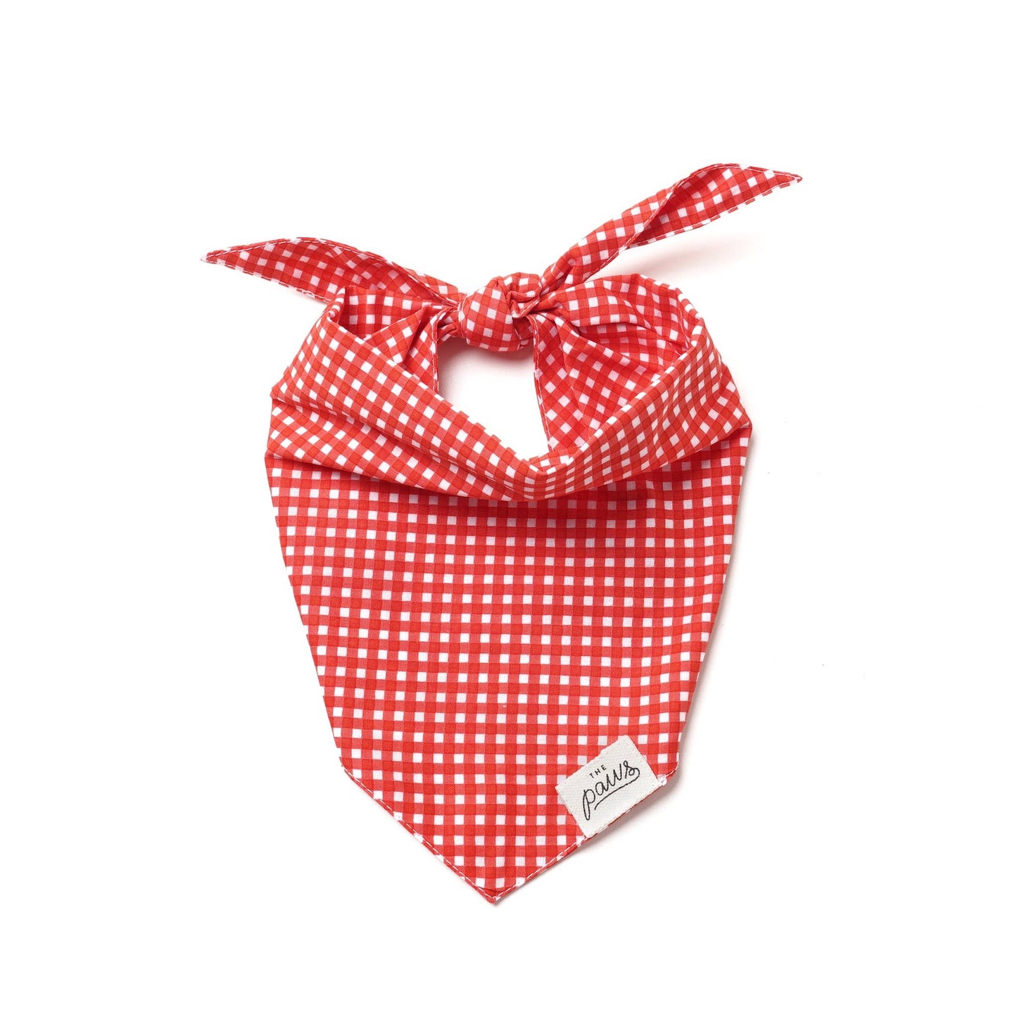 Red Gingham Dog Bandana