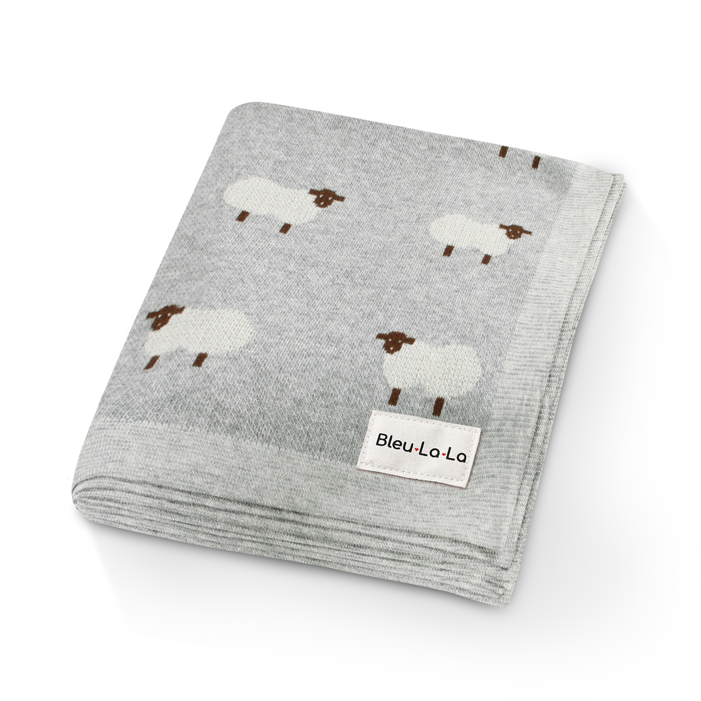 100% Luxury Cotton Receiving Swaddle Baby Blanket - Sheep