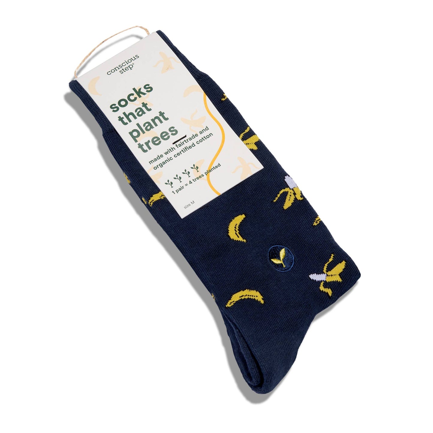 Conscious Step | Socks That Plant Trees (Navy Bananas)