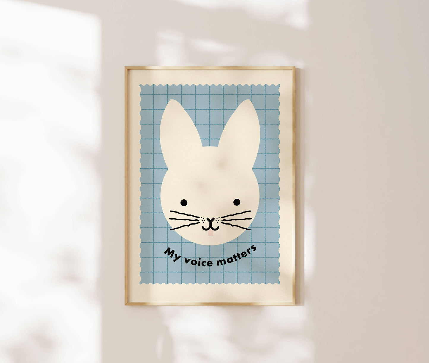 Kids Print - My Voice Matters Affirmation | Cute Bunny Art