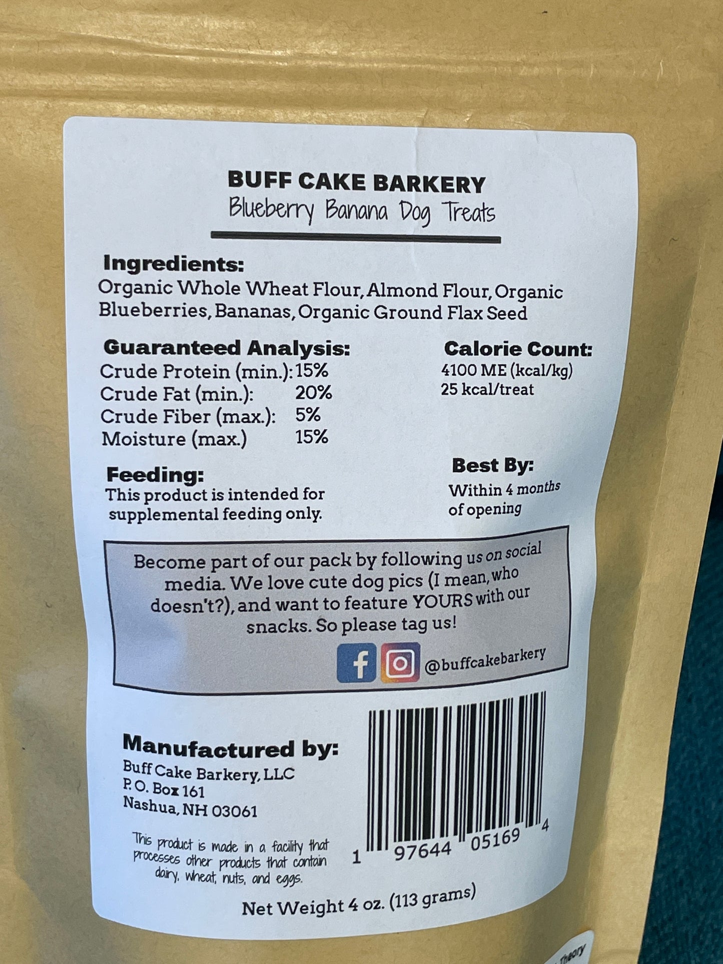 Buff Cake Barkery- All Natural Dog Treats