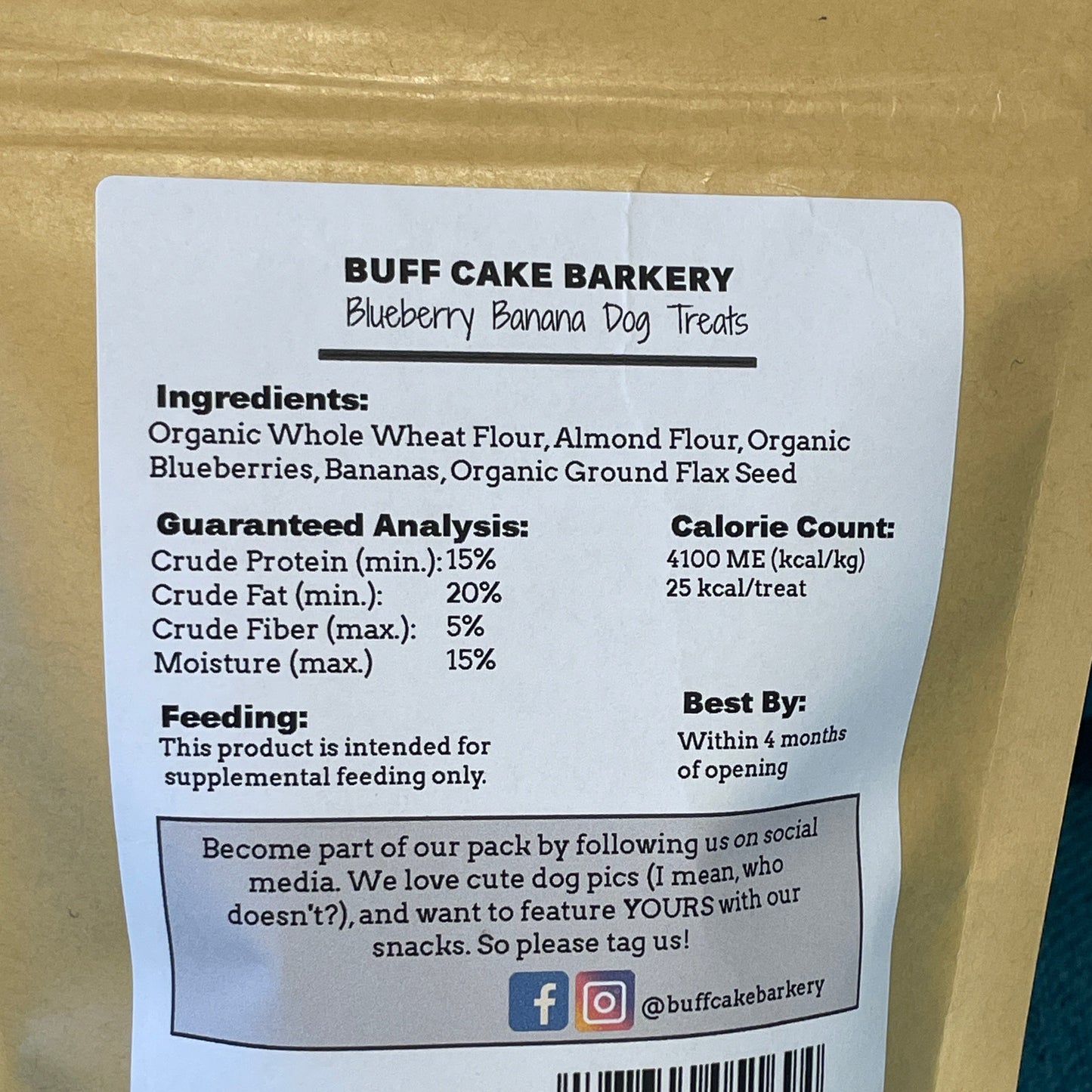 Buff Cake Barkery- All Natural Dog Treats