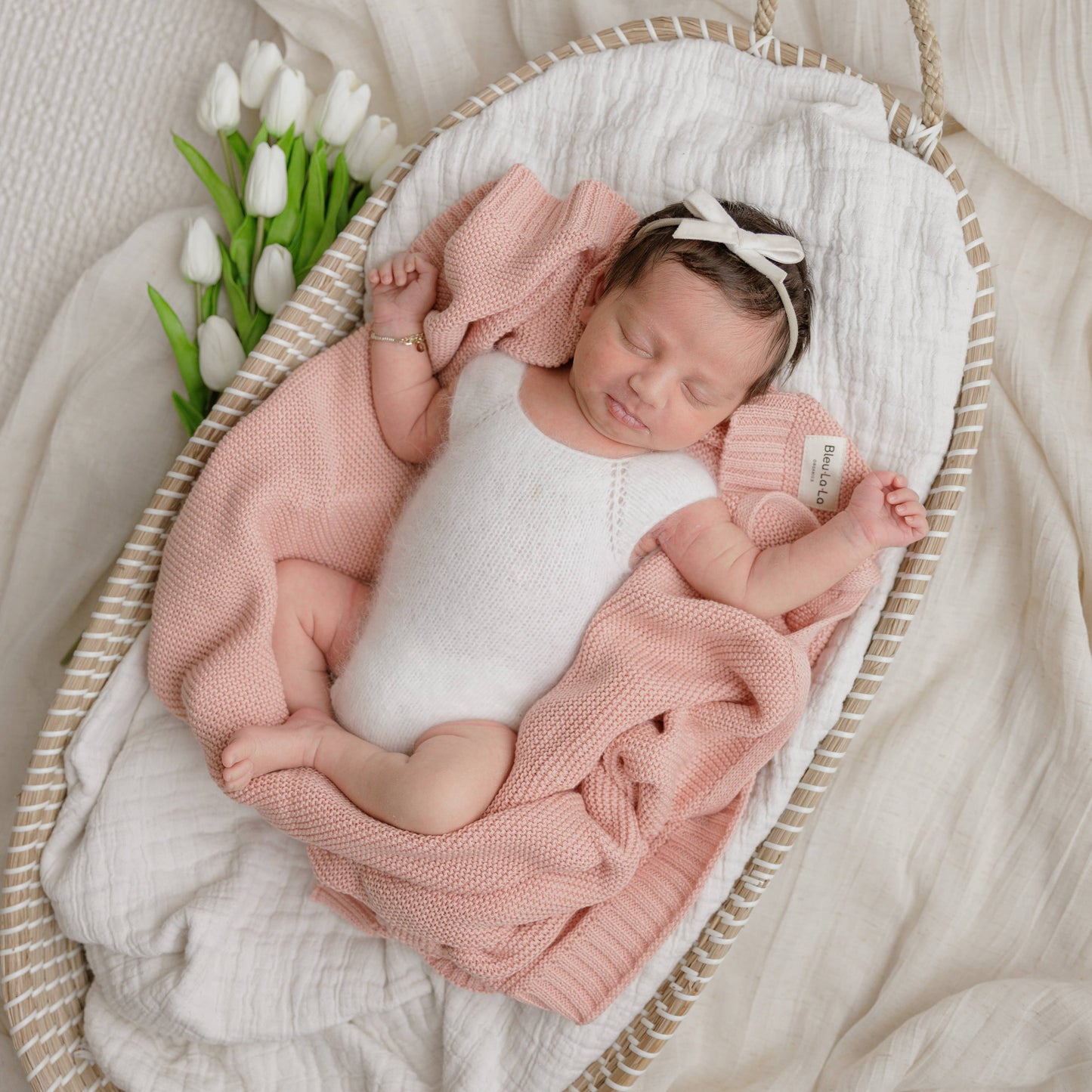 100% Organic Luxury Cotton Swaddle Receiving Baby Blanket