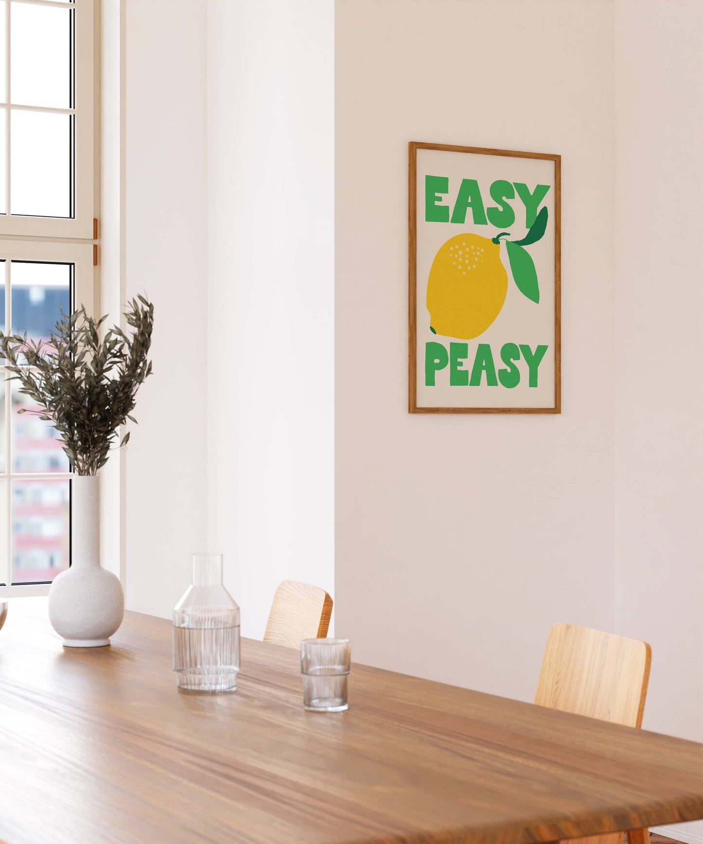 Easy Peasy Lemon Squeezy Print | Kitchen Art Print
