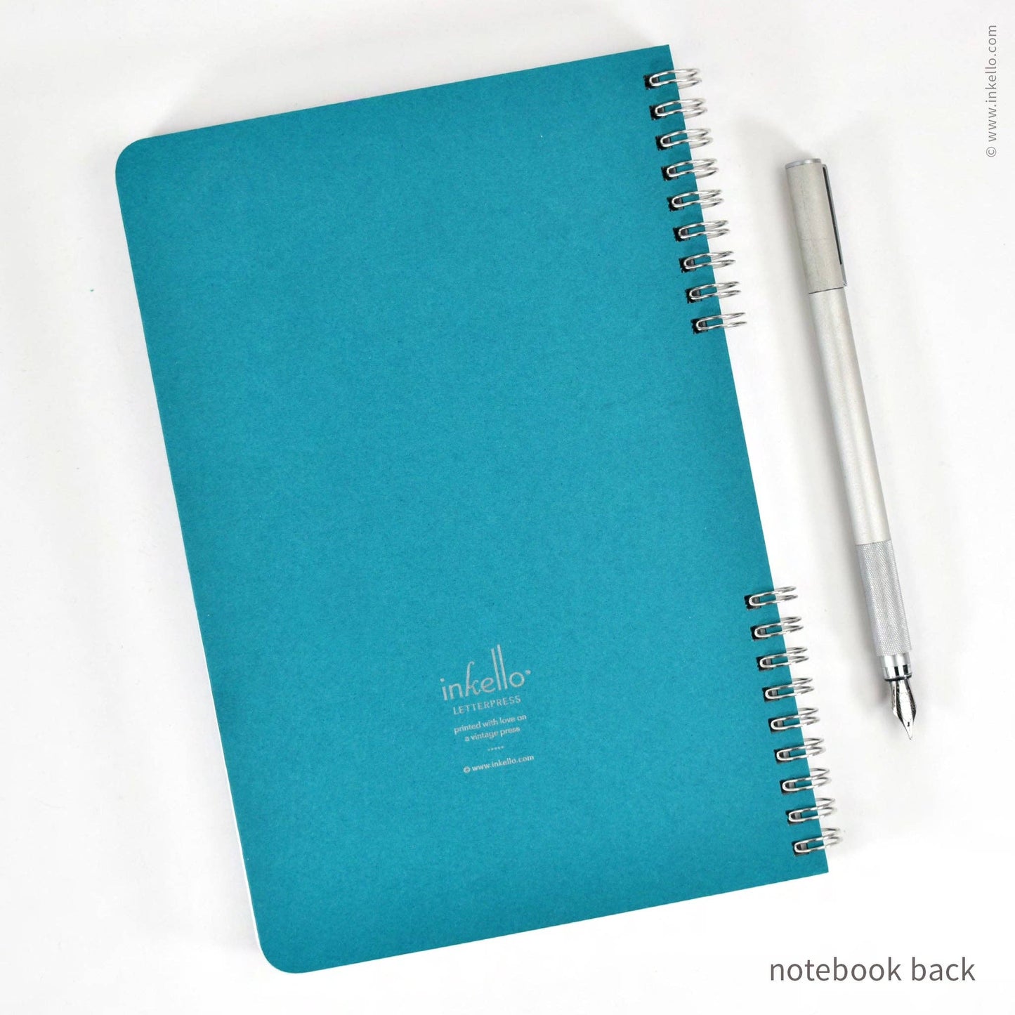 Big Burst Spiral Notebook with Teal Cover + Silver Ink