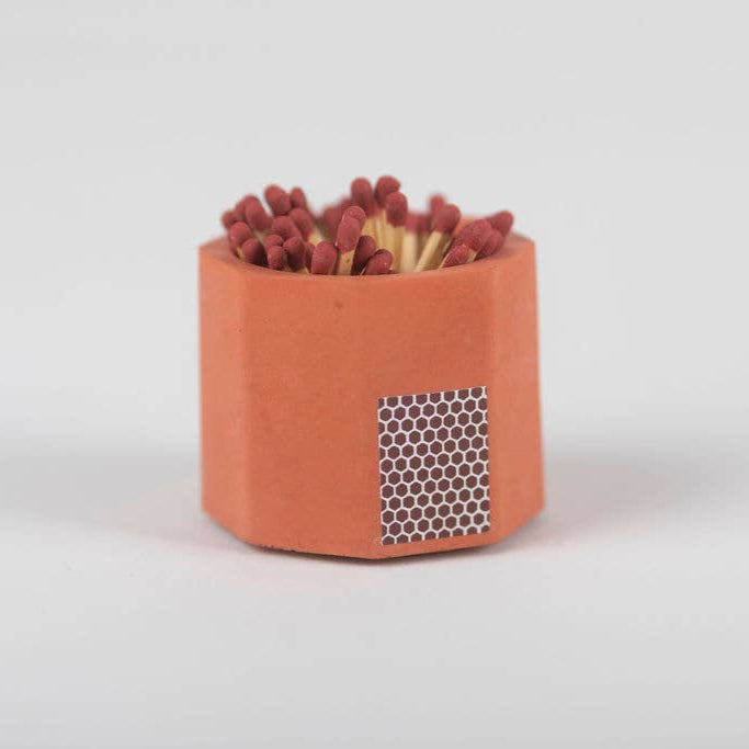 Hand-poured Concrete Match Holder