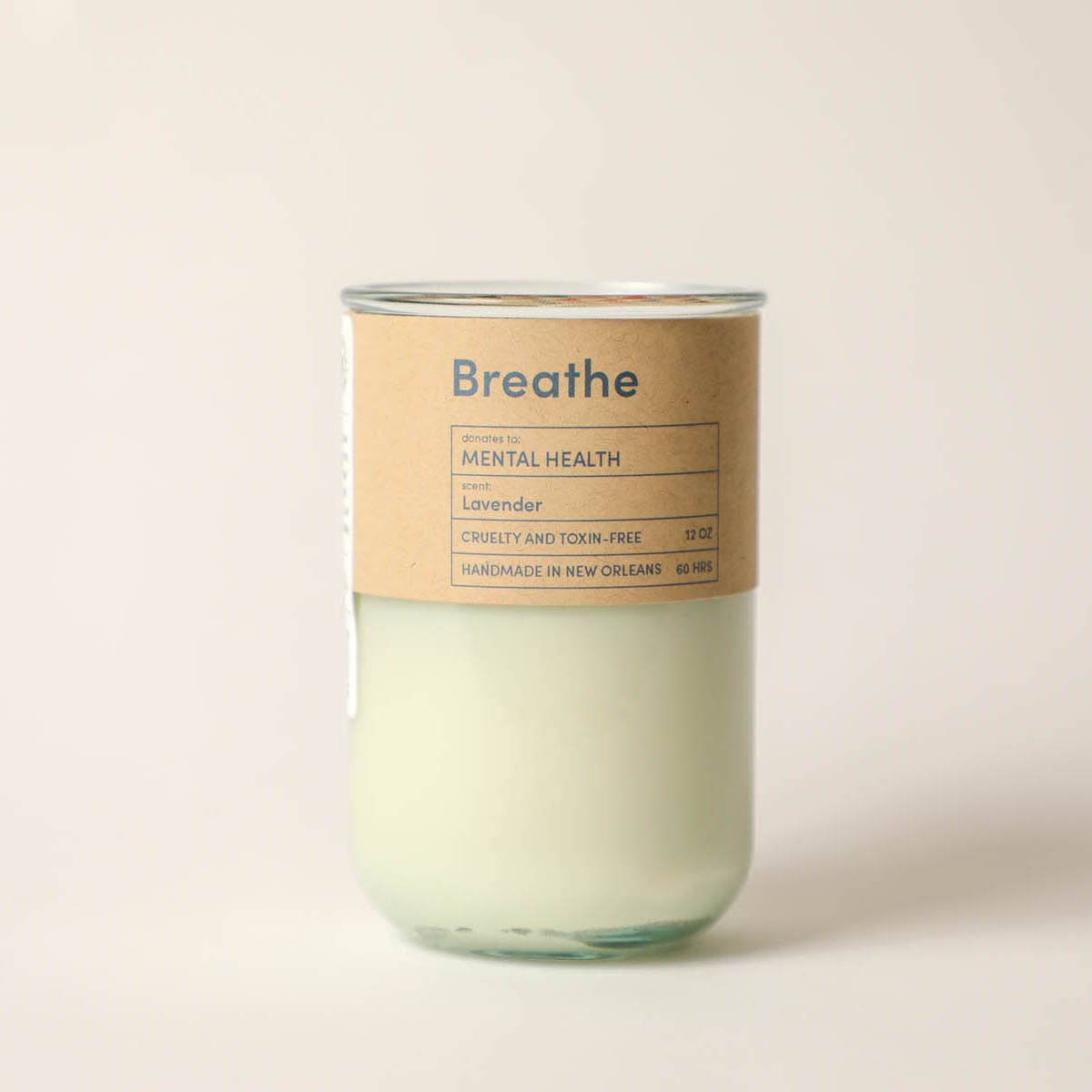 Breathe, Mental Health, Lavender Candle, Eco Friendly, Soy
