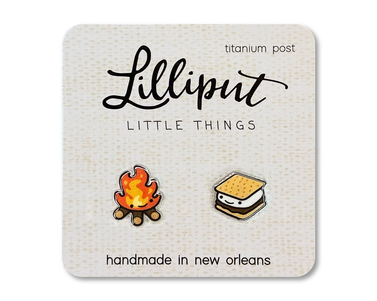 Lilliput Little Things | Campfire and Smores Earrings