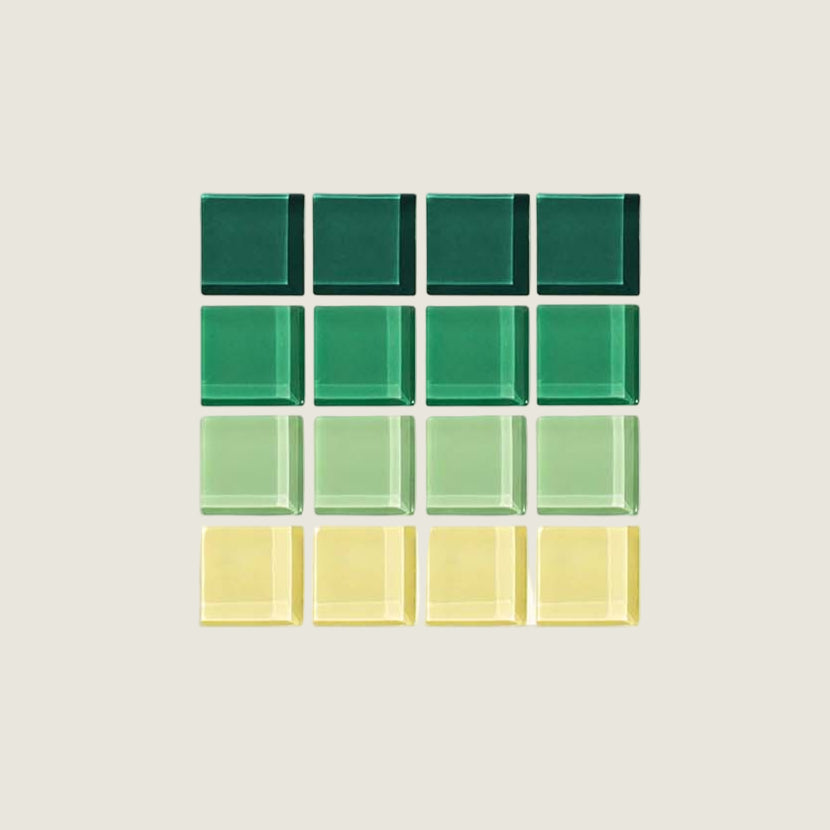 GLASS TILE COASTER - Ombre - Forest