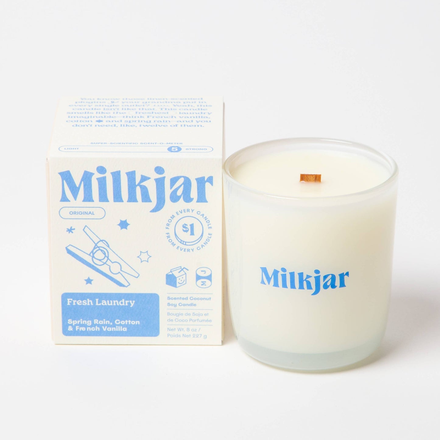 Fresh Laundry - Rain, Cotton & Vanilla Coco Soy 8oz Candle
