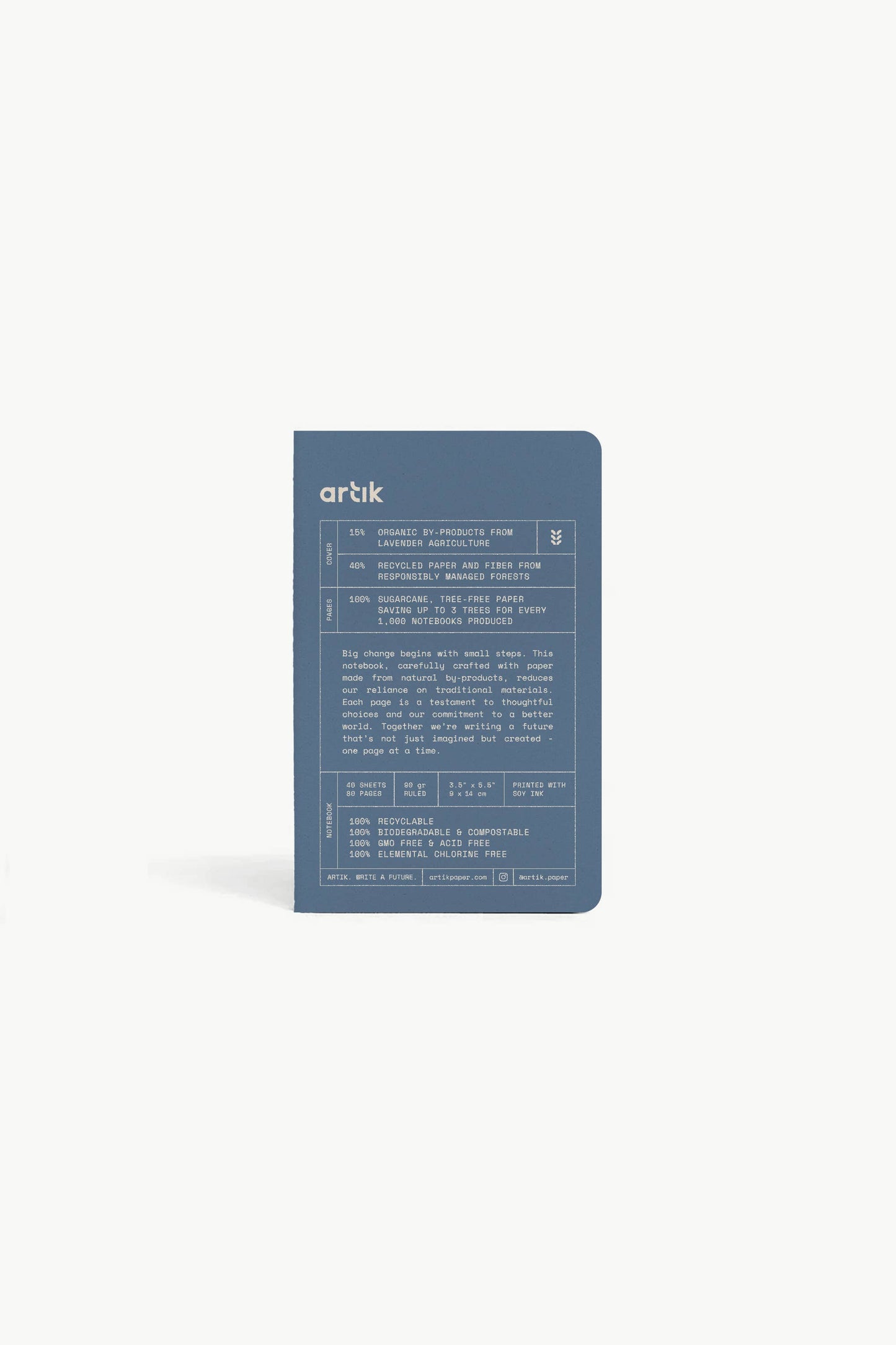 Artik Pack Of 3 Pocket Singer Sewn Notebooks Ruled Lavender