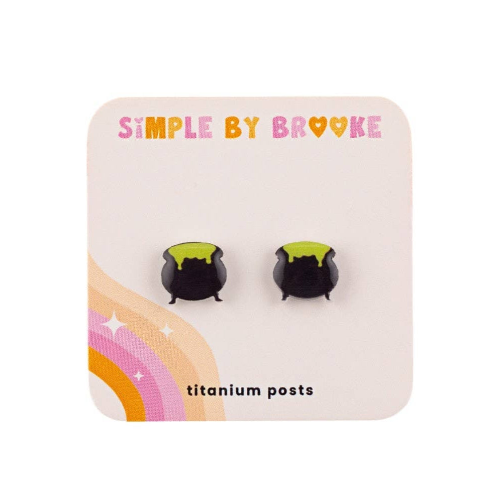 Cauldron Earrings Halloween Earrings