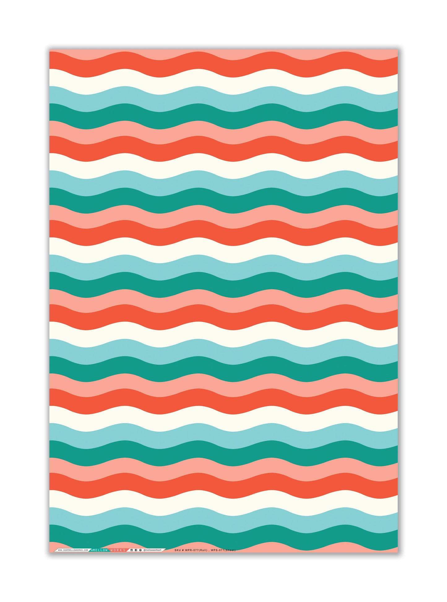 Mellowworks | RETRO HOLIDAY WAVE Gift Wrap (ROLL)