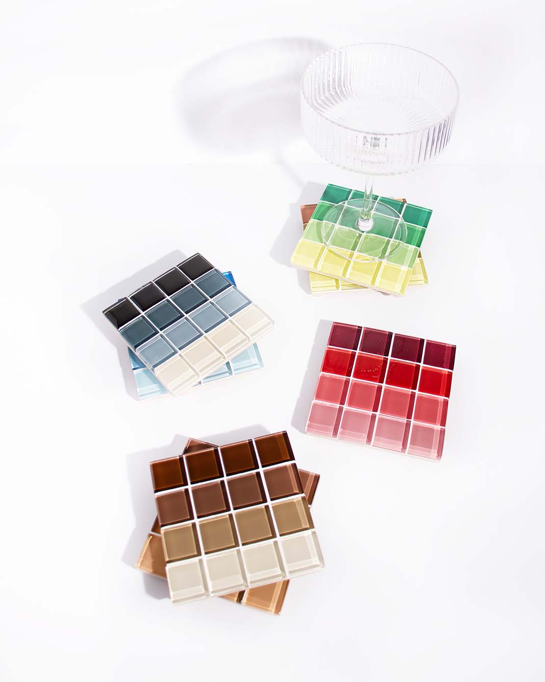 GLASS TILE COASTER - Ombre - Forest