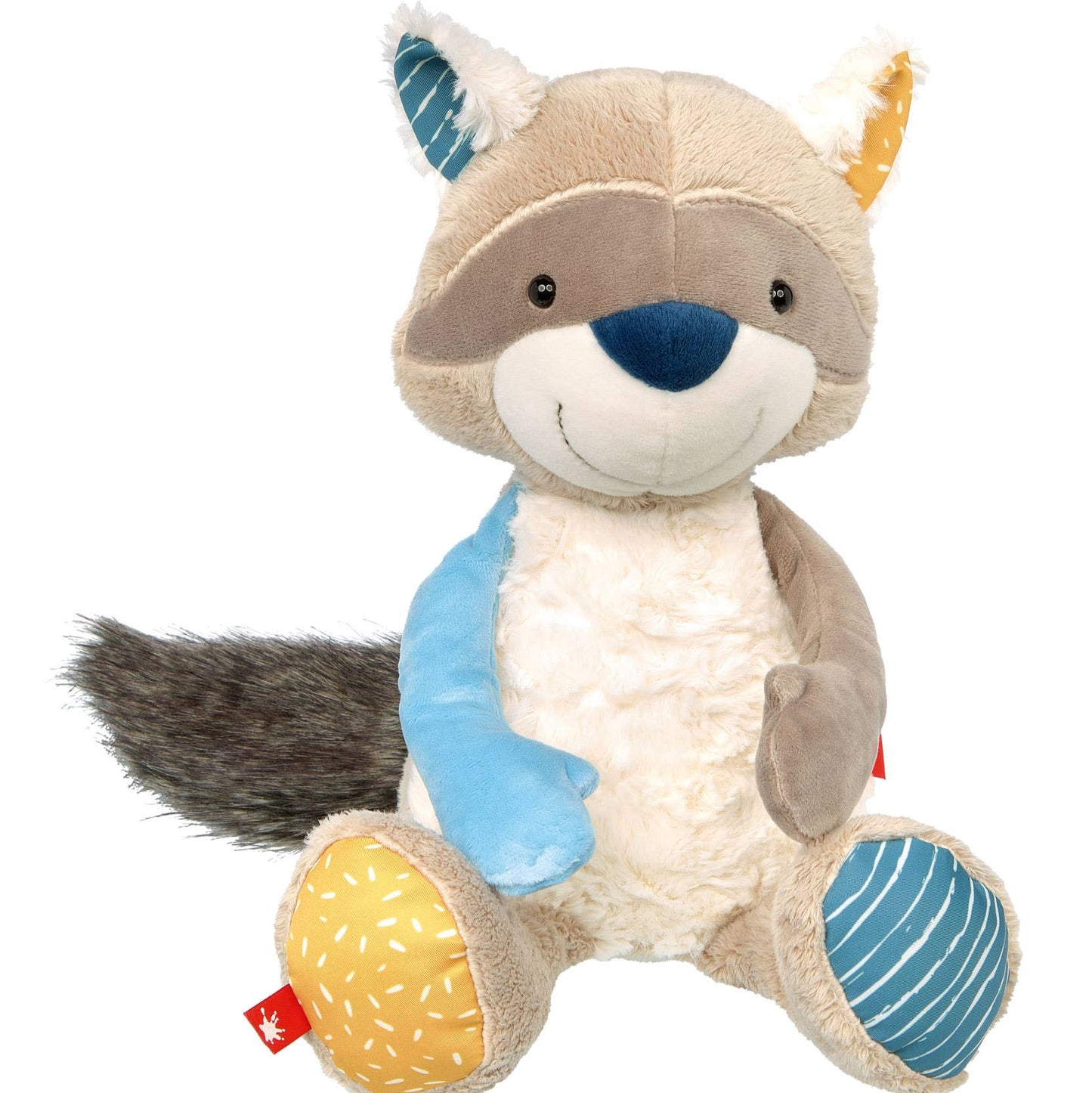Patchwork Raccoon Plush Toy