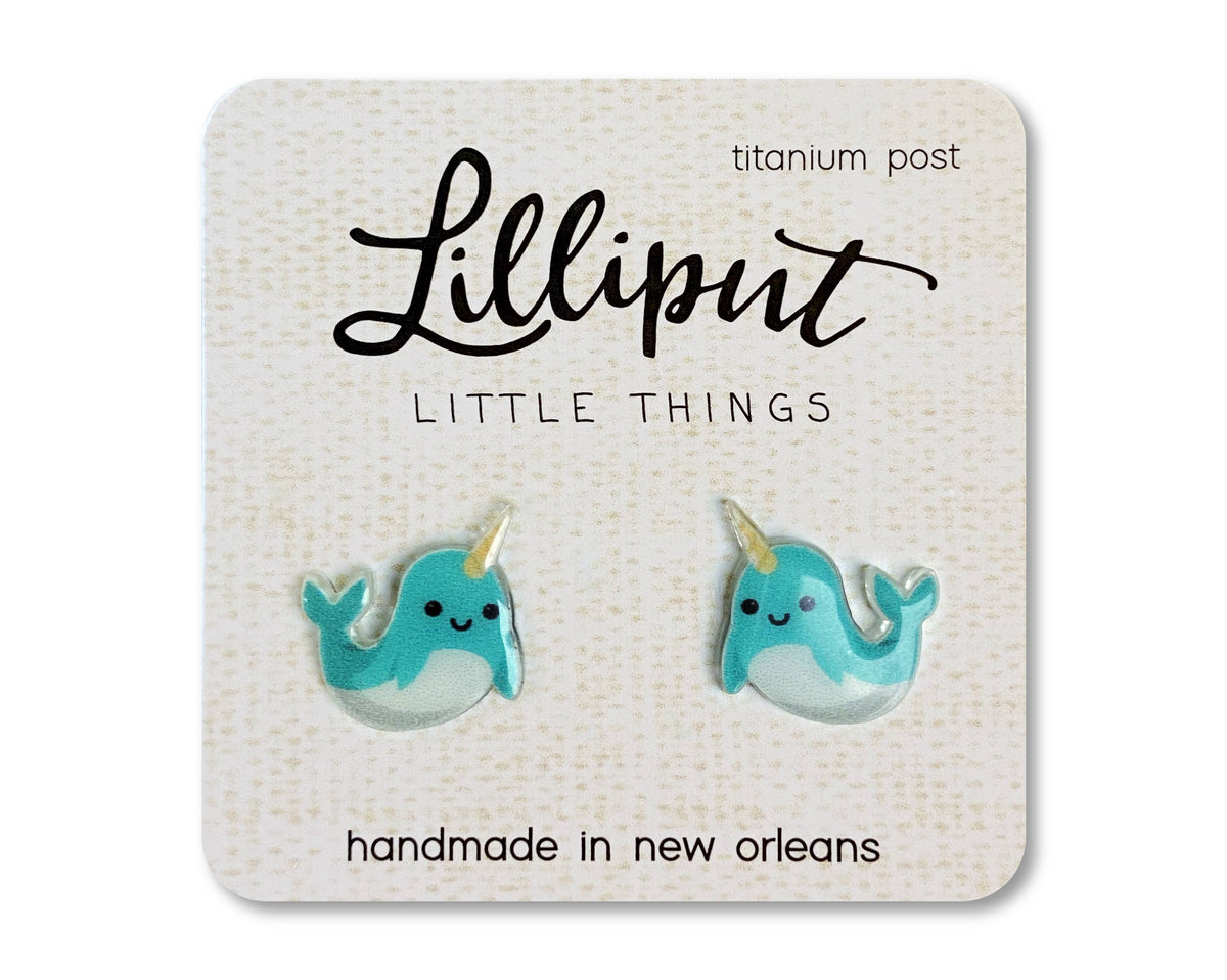 Lilliput Little Things | Narwhal Earrings