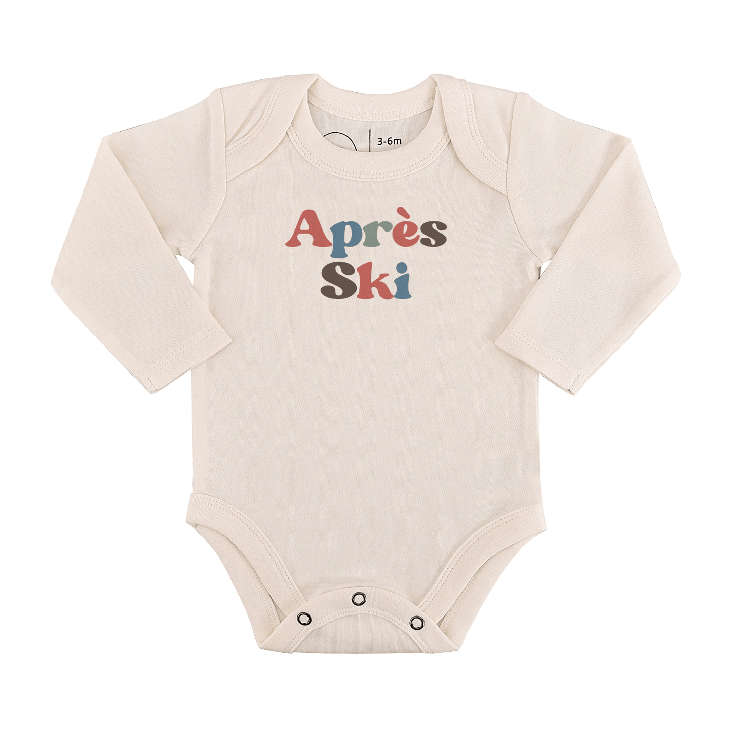Baby long sleeve graphic organic bodysuit | Apres Ski