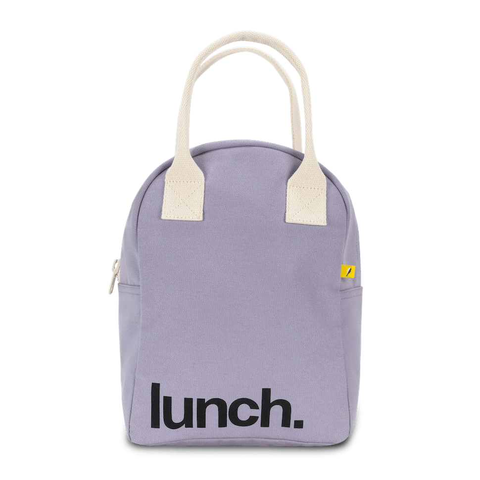 Zipper Lunch Bag - ‘Lunch’ Lavender