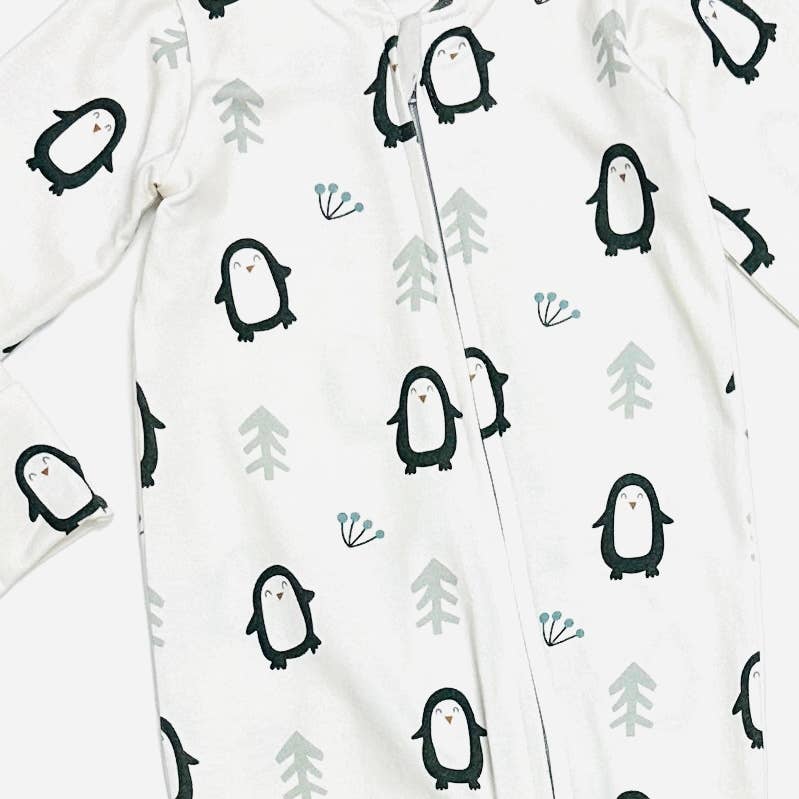 Viverano Organics | Penguin Hooded Baby Bath Robe (Organic Cotton)