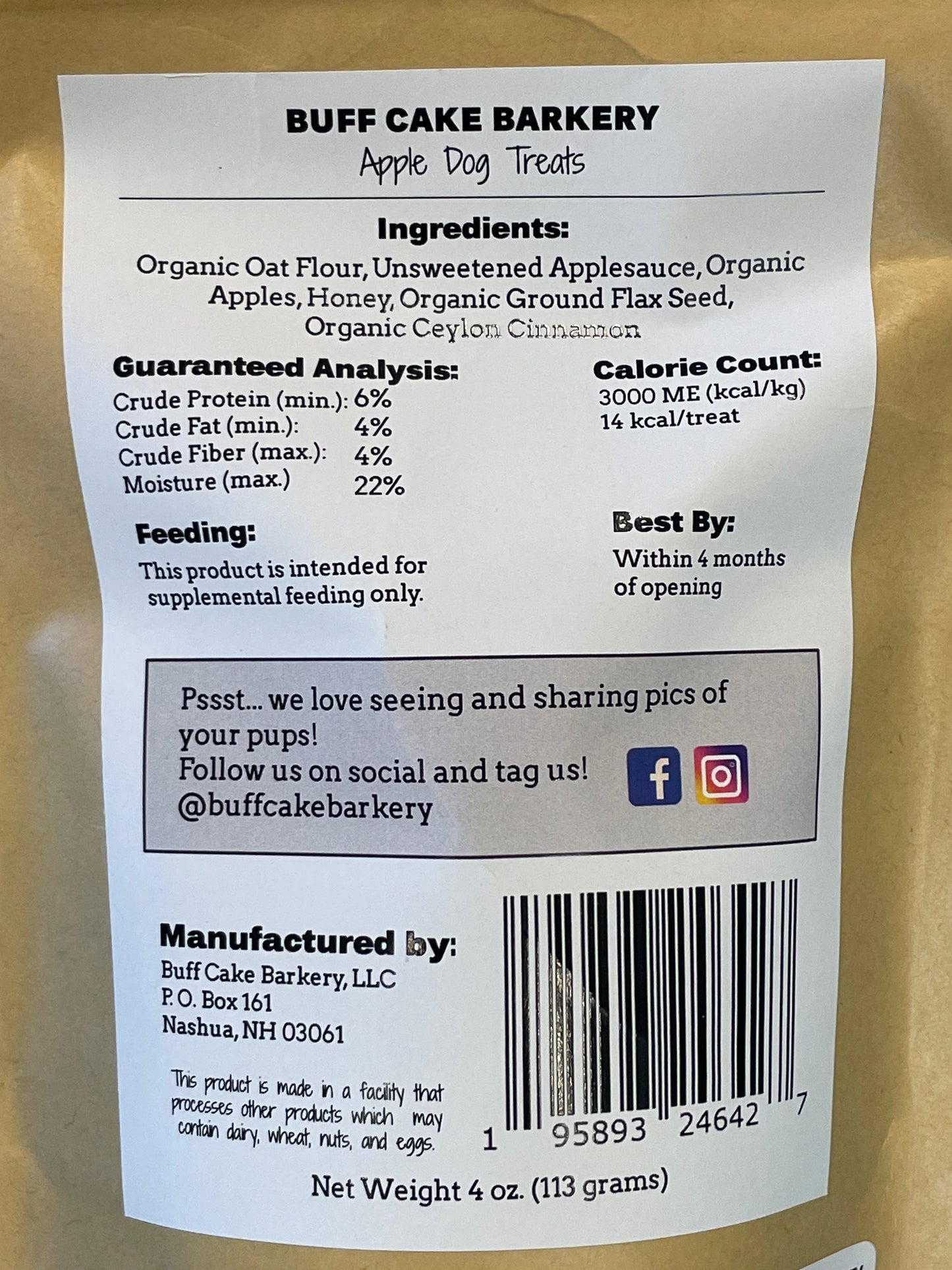 Buff Cake Barkery- All Natural Dog Treats