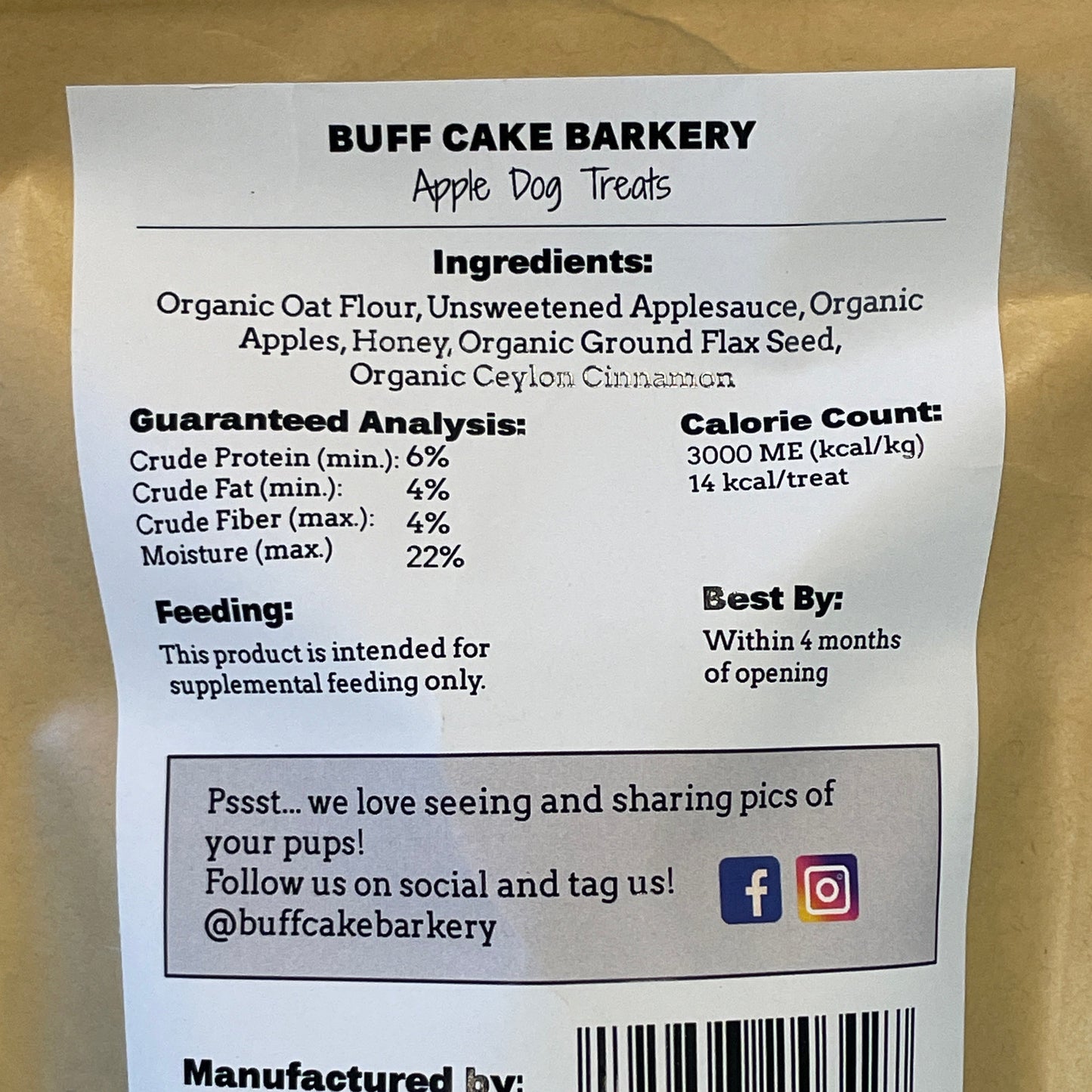 Buff Cake Barkery- All Natural Dog Treats