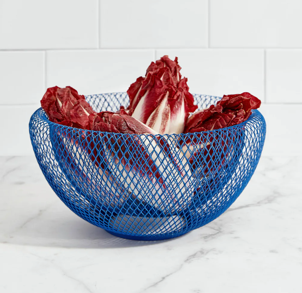 Blue Wire Mesh Bowl