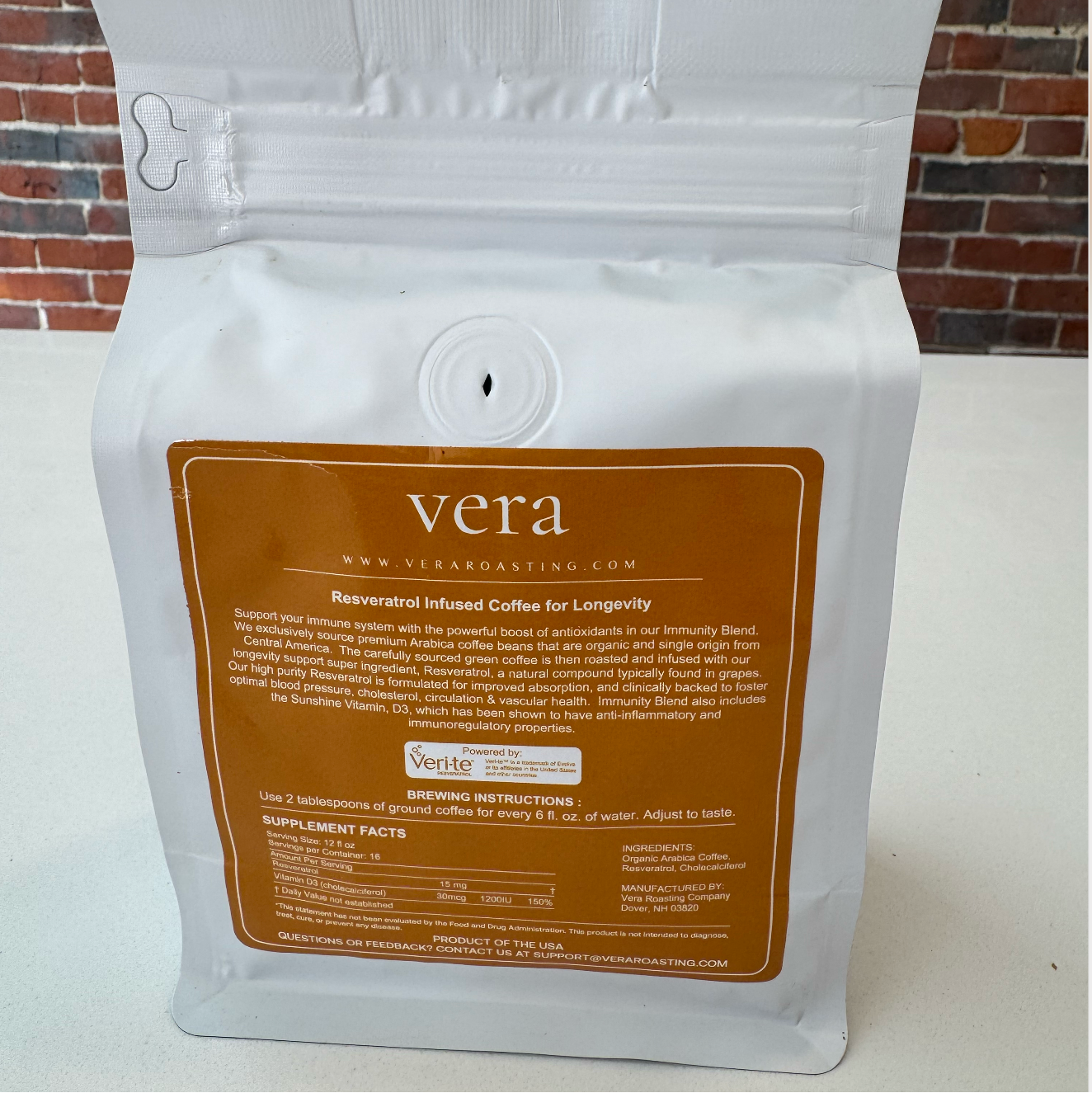 Vera Immunity Blend Medium Roast Coffee - Whole