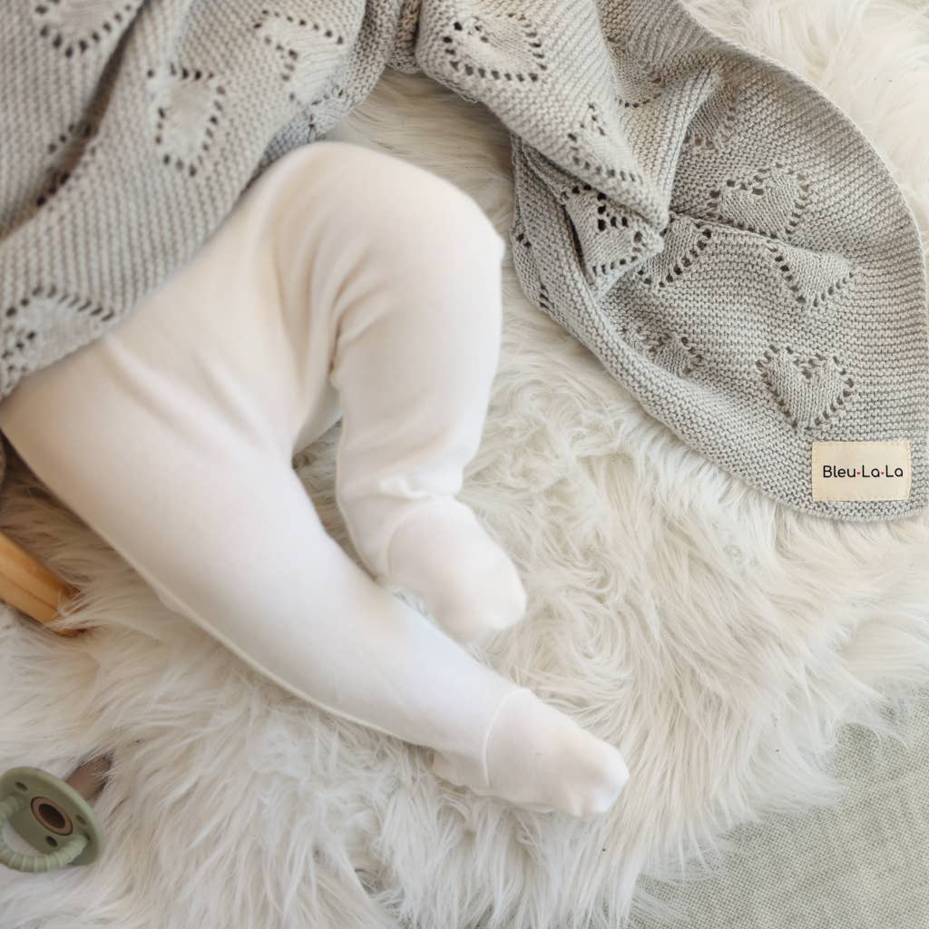 100% Luxury Cotton Receiving Swaddle Baby Blanket - Heart