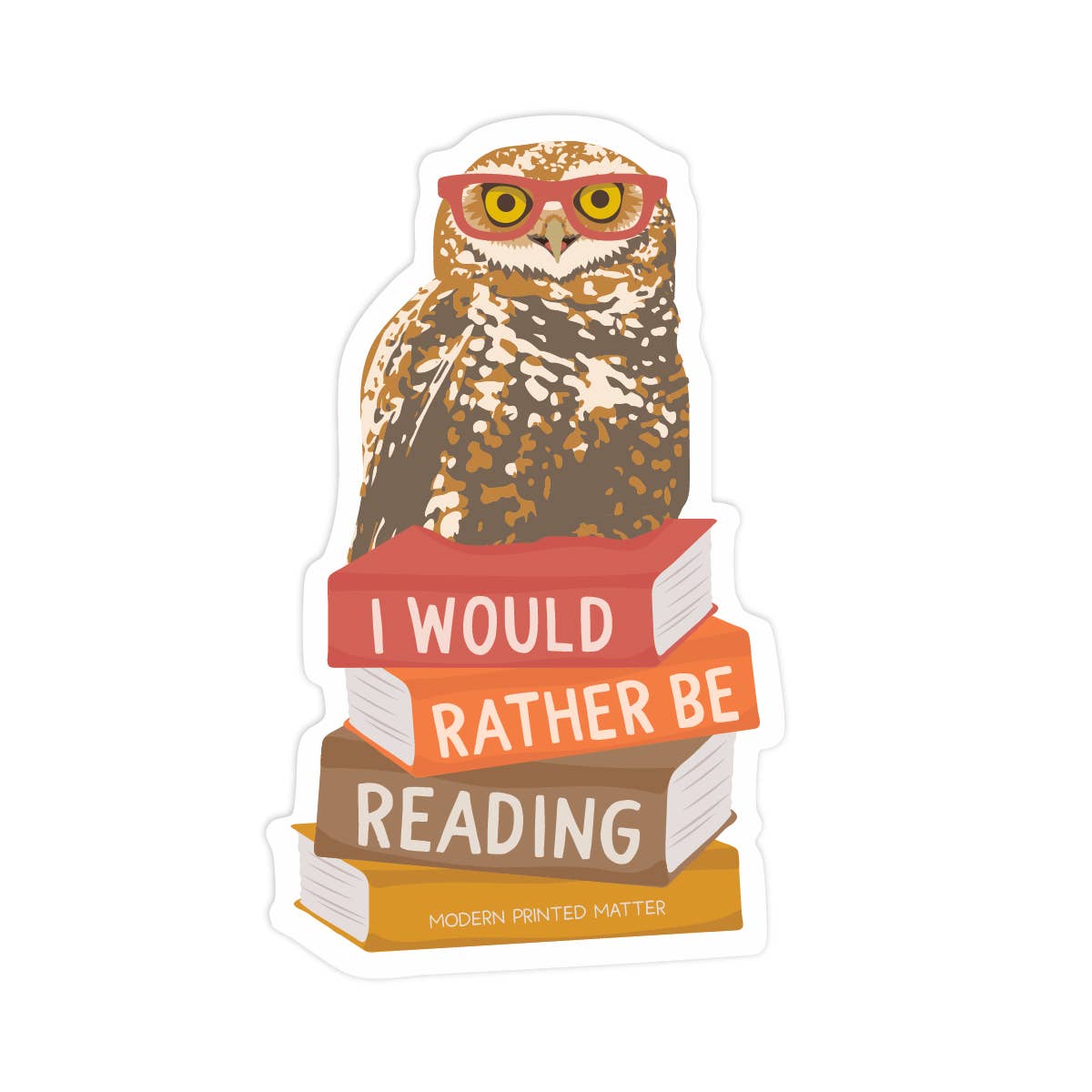 Modern Printed Matter | Rather Be Reading Sticker
