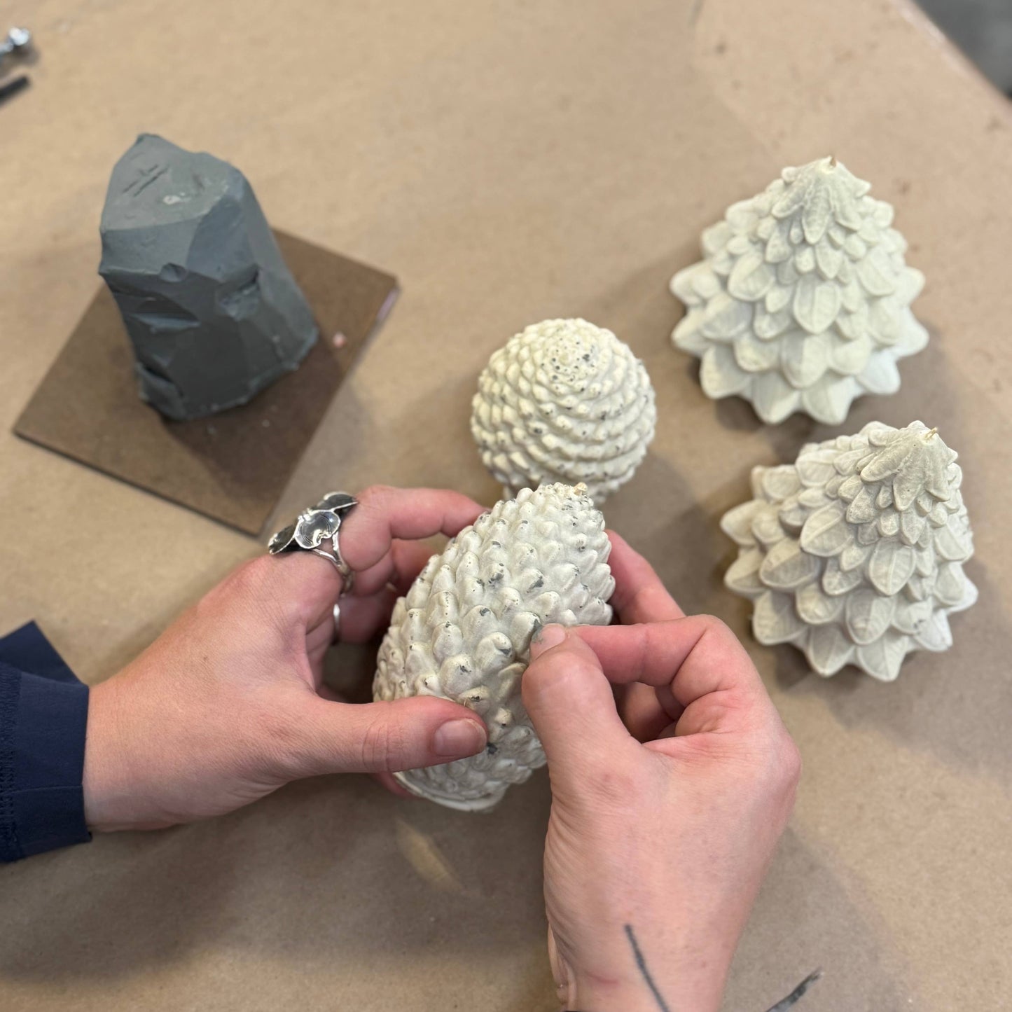 Mo&Co Home Exclusive: Sculpted Beeswax Pine Cones