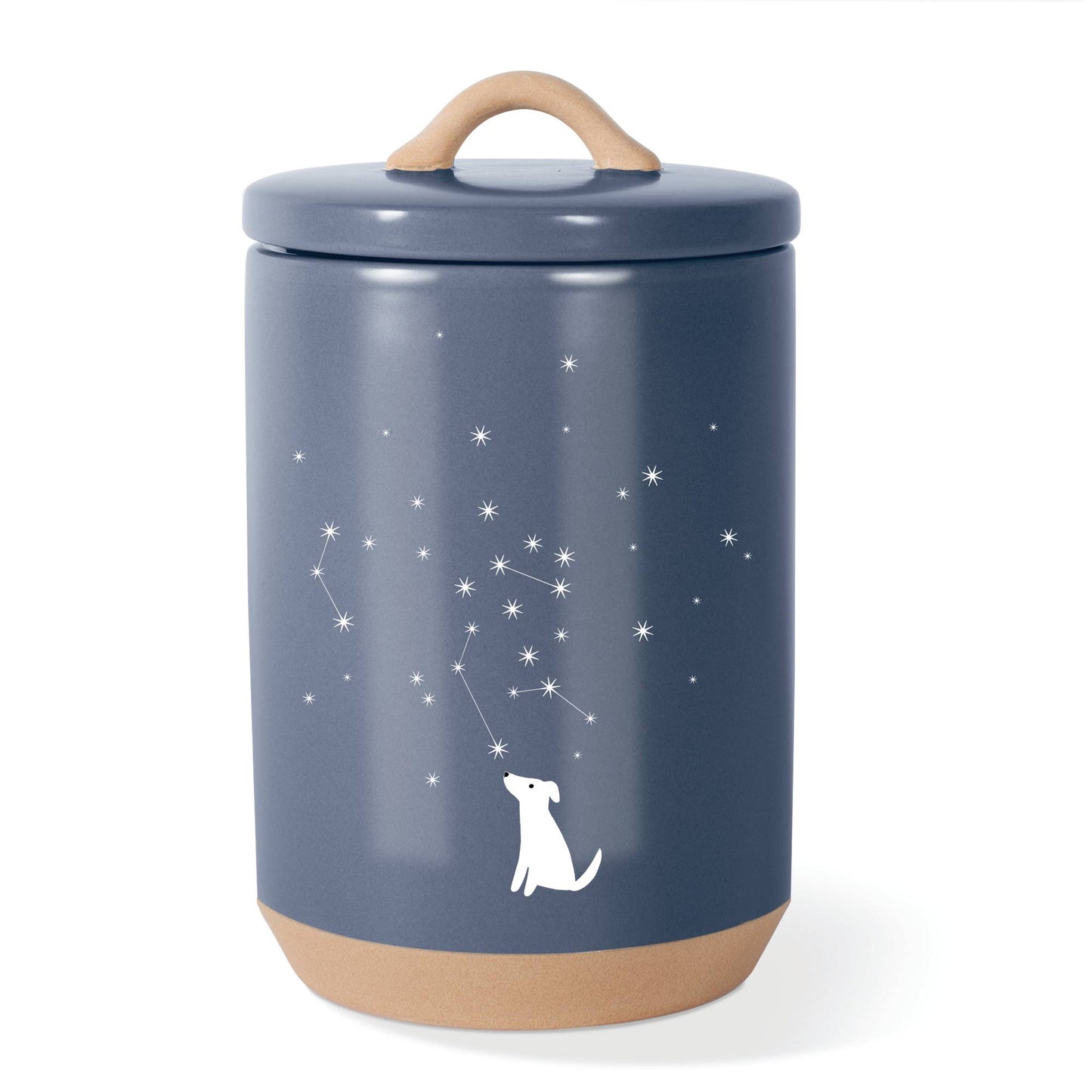 Celestial Dog Beveled Treat Jar