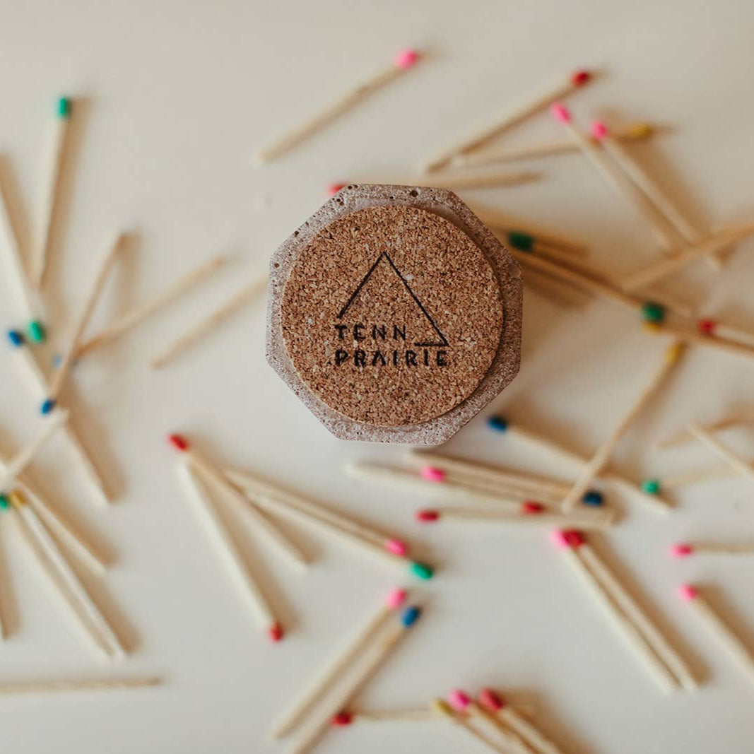 Hand-poured Concrete Match Holder