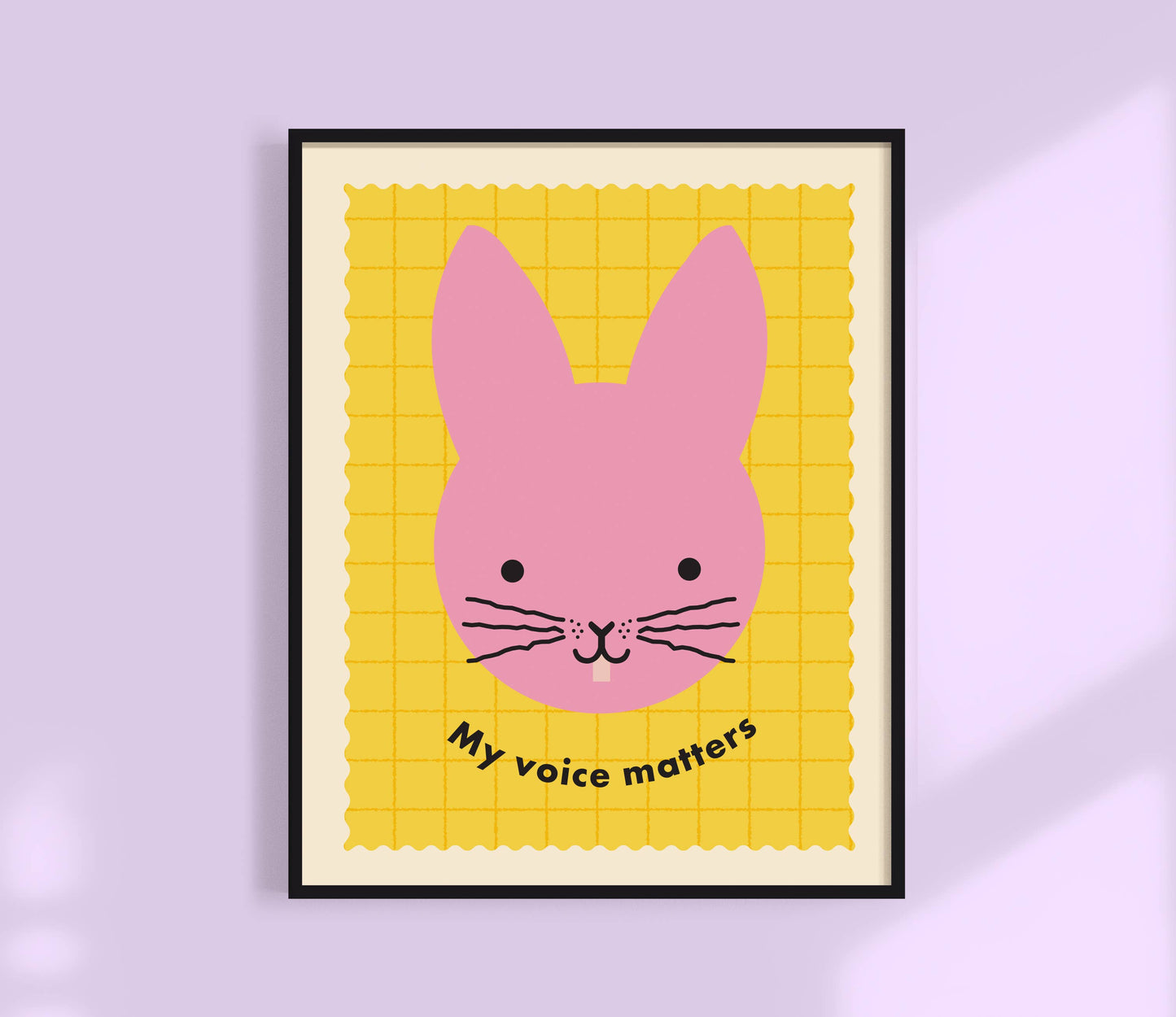 Kids Print - My Voice Matters Affirmation | Cute Bunny Art