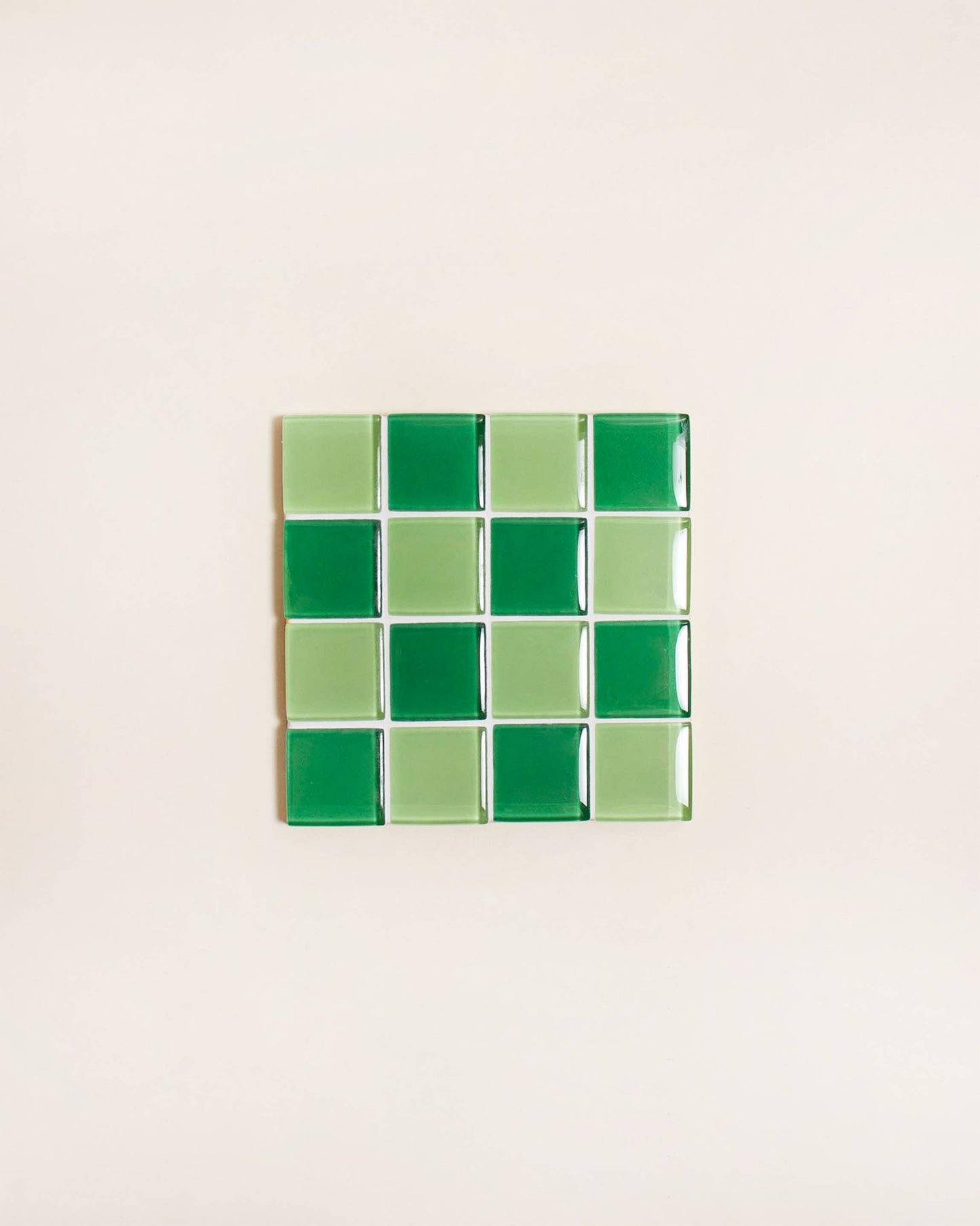 GLASS TILE COASTER - Green Appleo