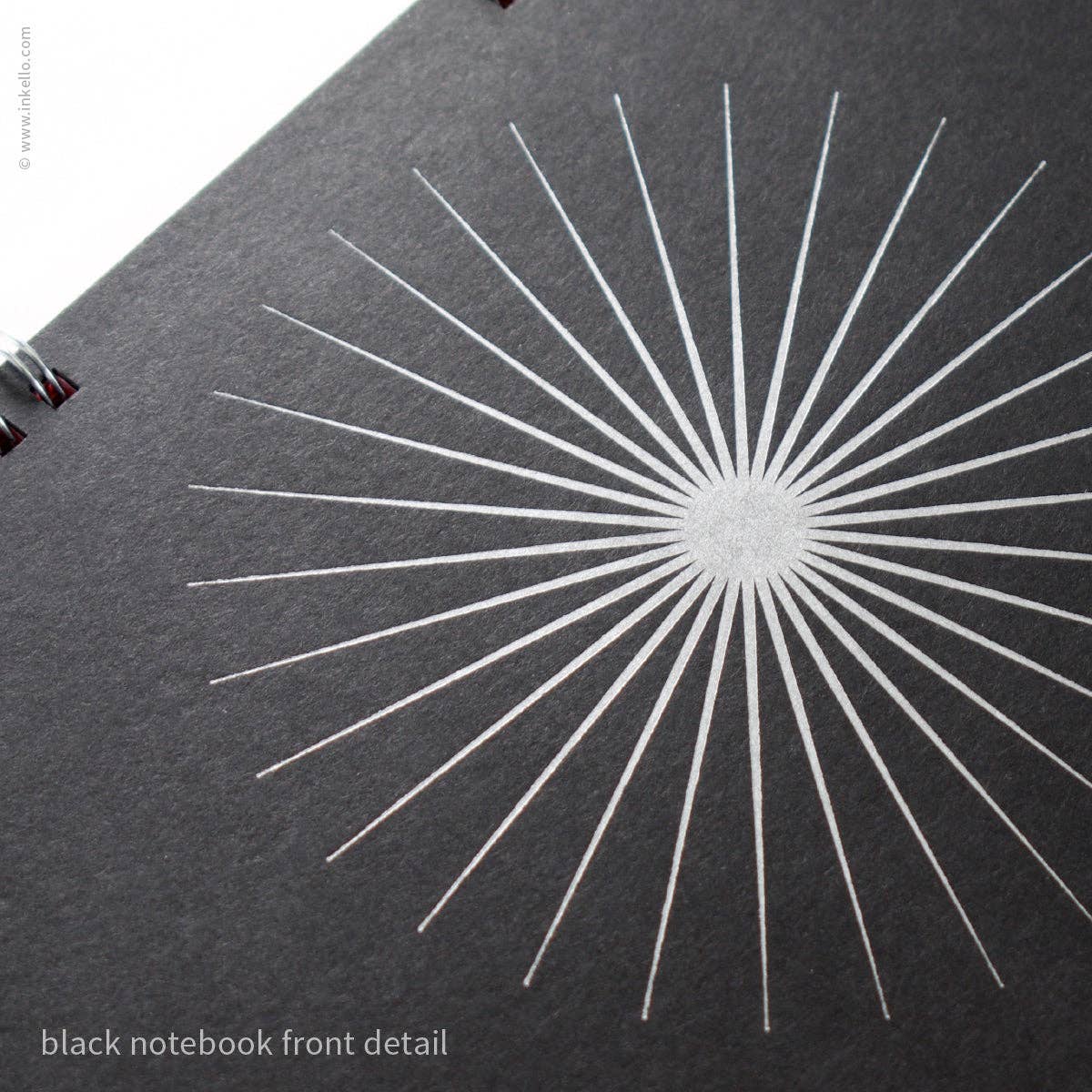 Big Burst Spiral Notebook with Black Cover + Silver Ink