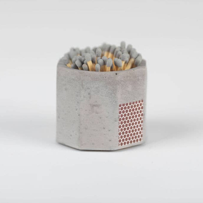 Hand-poured Concrete Match Holder