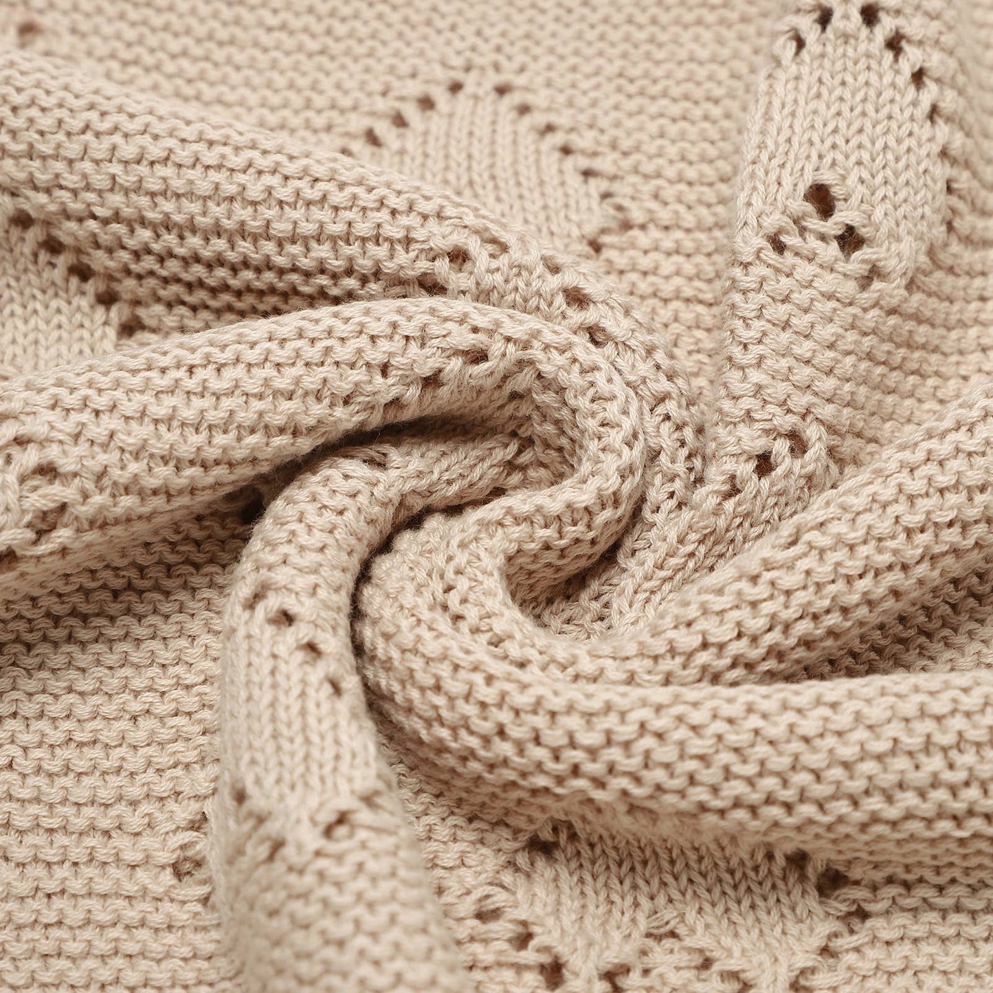 100% Luxury Cotton Receiving Swaddle Baby Blanket - Heart